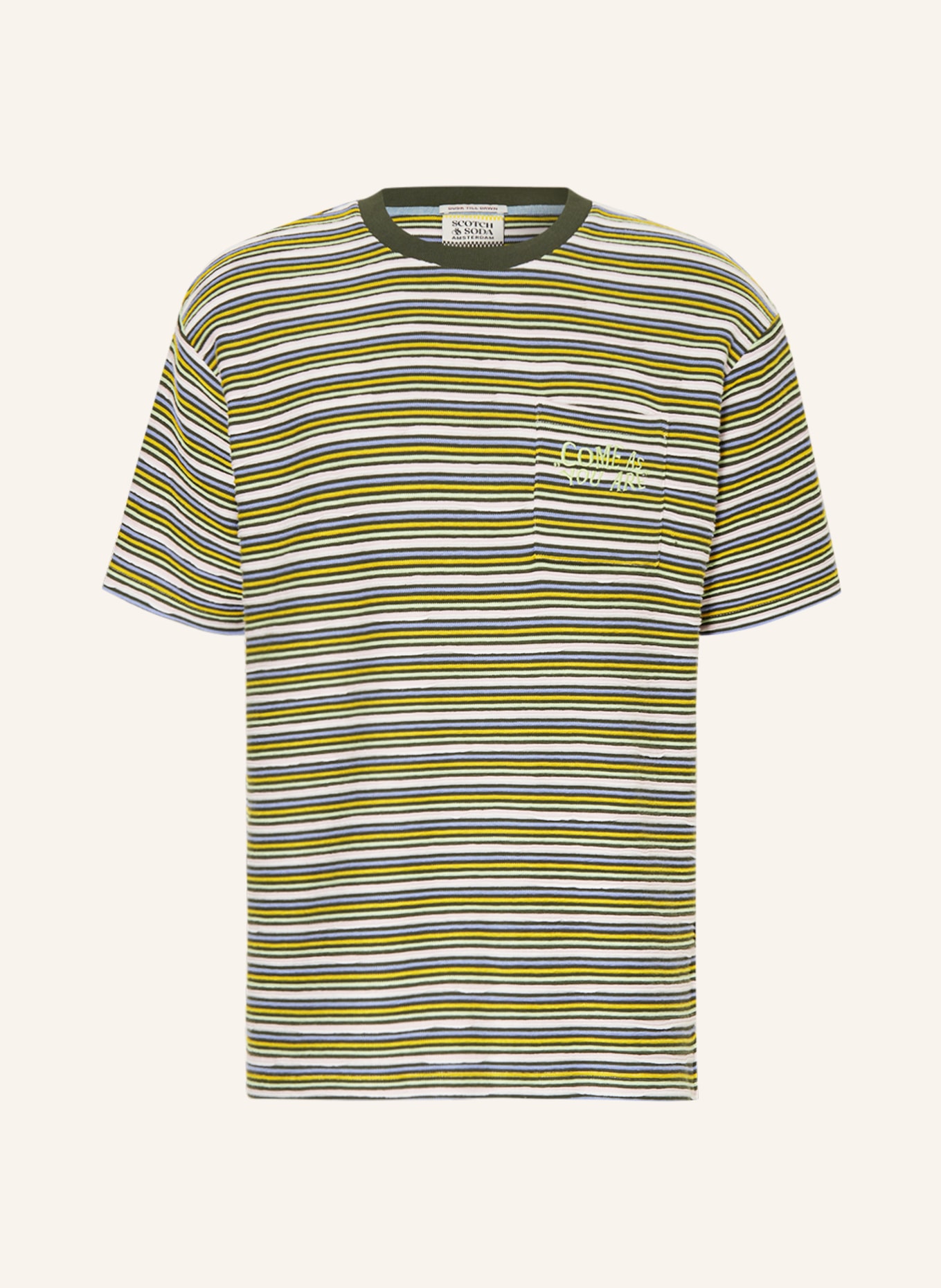 SCOTCH & SODA T-Shirt, Farbe: GRÜN/ GELB/ CREME (Bild 1)