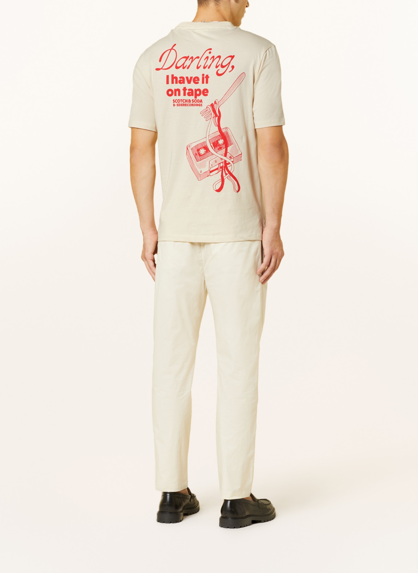 SCOTCH & SODA T-shirt, Color: CREAM/ RED (Image 2)