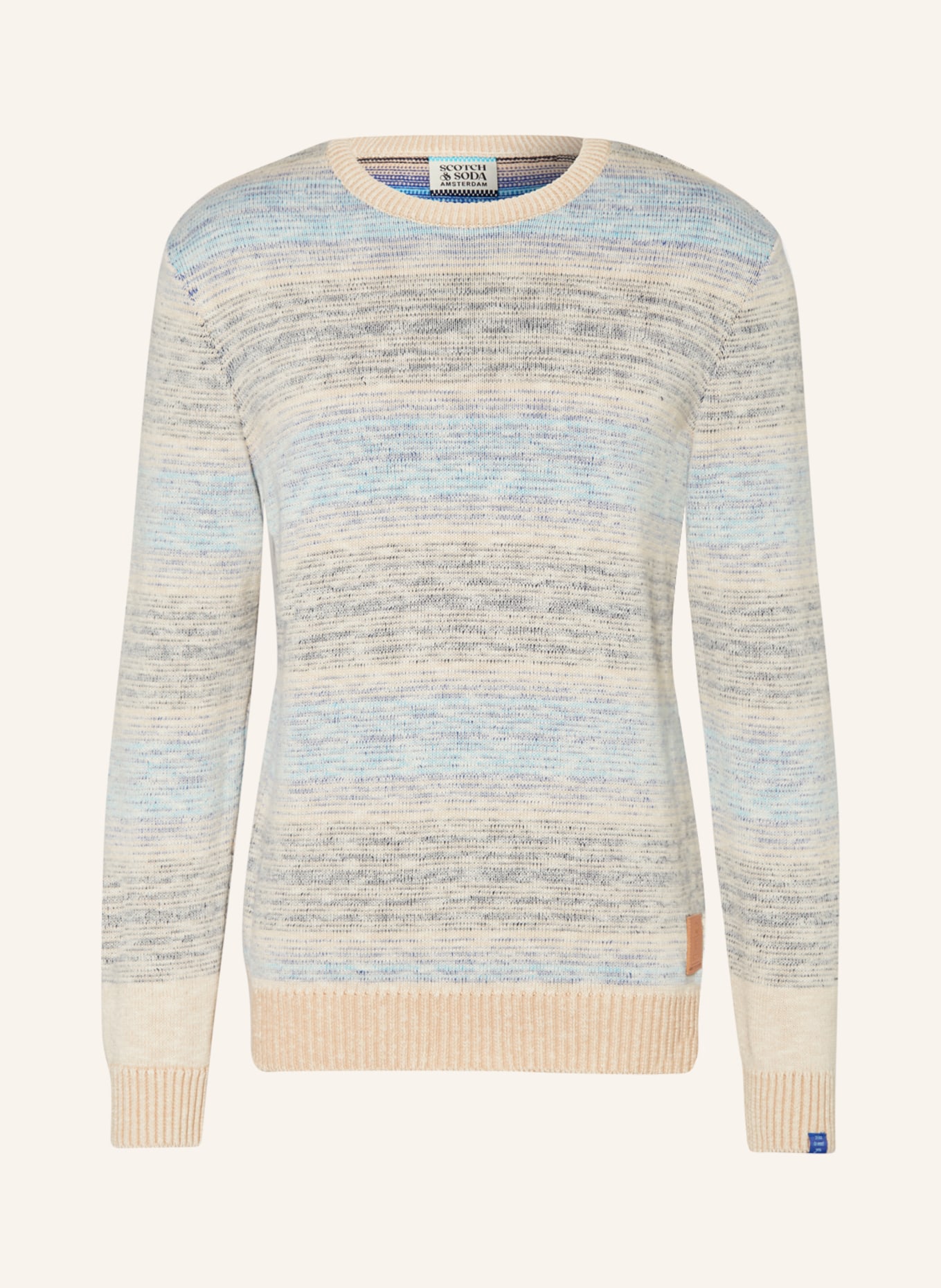 SCOTCH & SODA Sweater, Color: WHITE/ DARK BLUE/ LIGHT BLUE (Image 1)