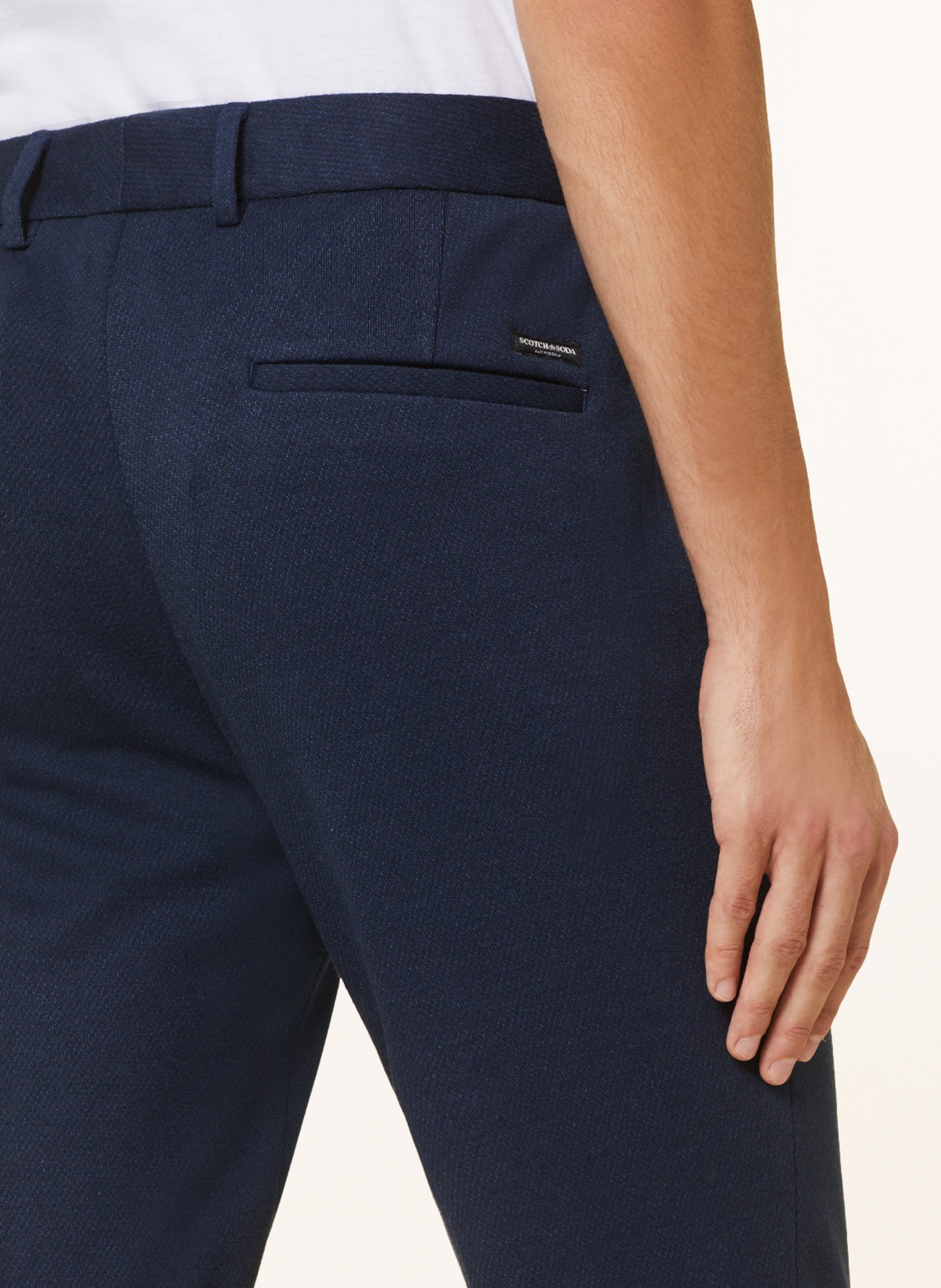 SCOTCH & SODA Jersey pants super slim fit, Color: DARK BLUE (Image 6)