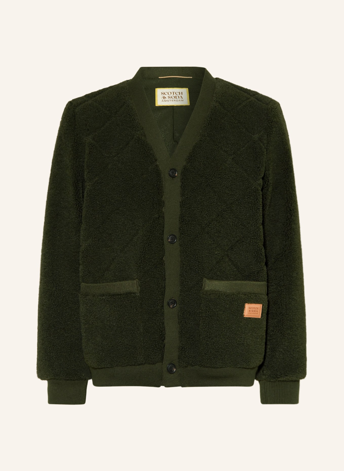 SCOTCH & SODA Teddy jacket, Color: DARK GREEN (Image 1)