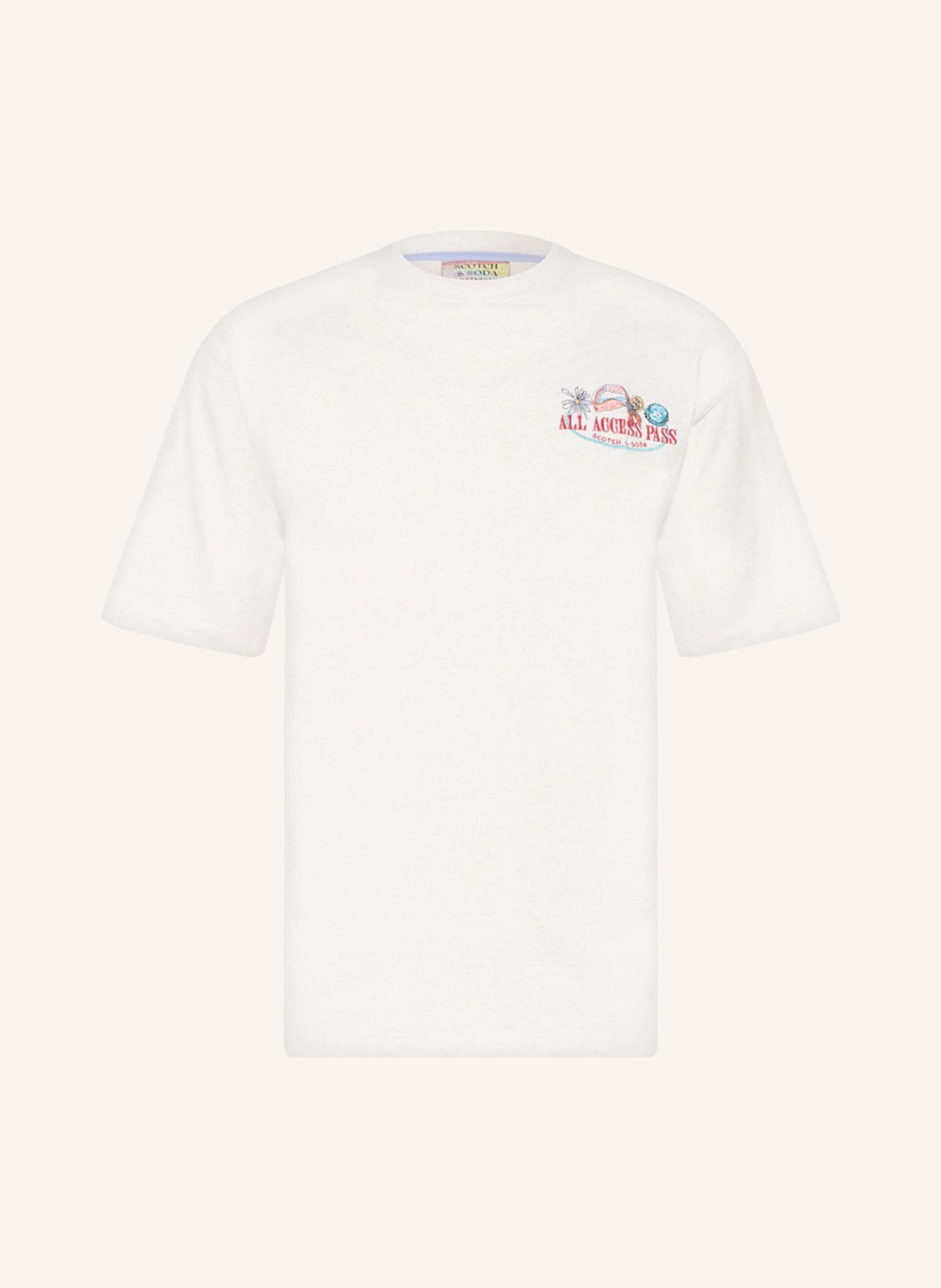 SCOTCH & SODA T-shirt, Color: BEIGE (Image 1)