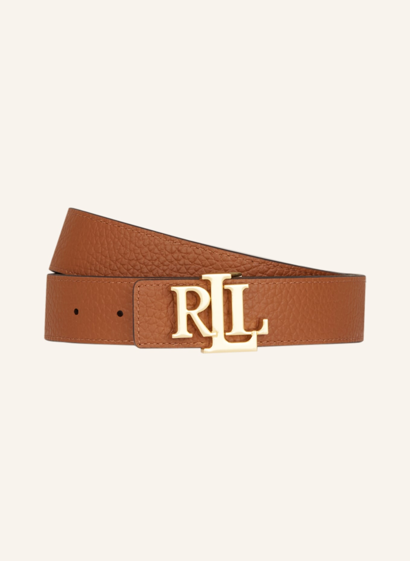 LAUREN RALPH LAUREN Reversible leather belt, Color: BLACK/ COGNAC (Image 2)
