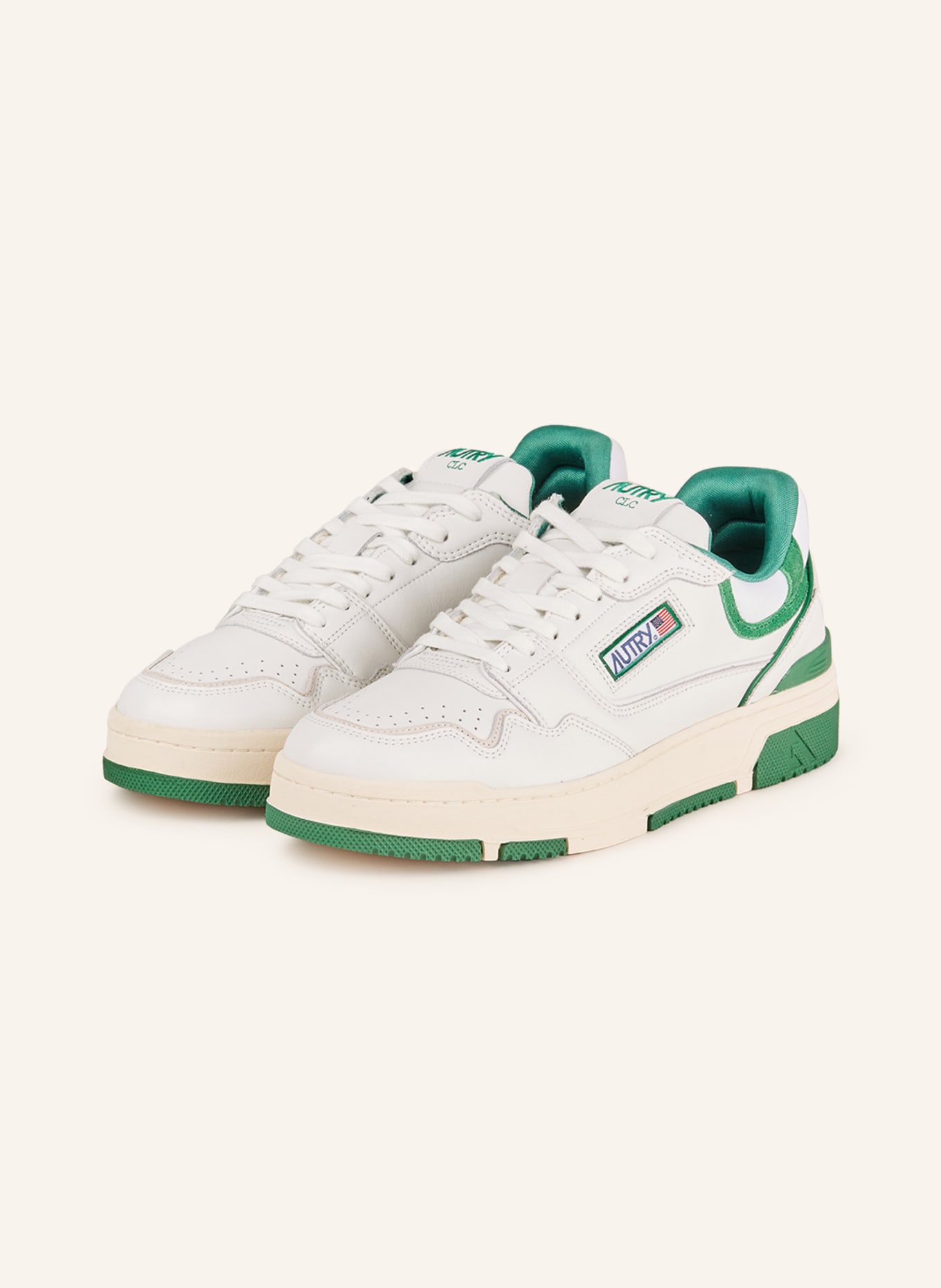 AUTRY Sneakers AUTRY CLC, Color: WHITE/ GREEN (Image 1)