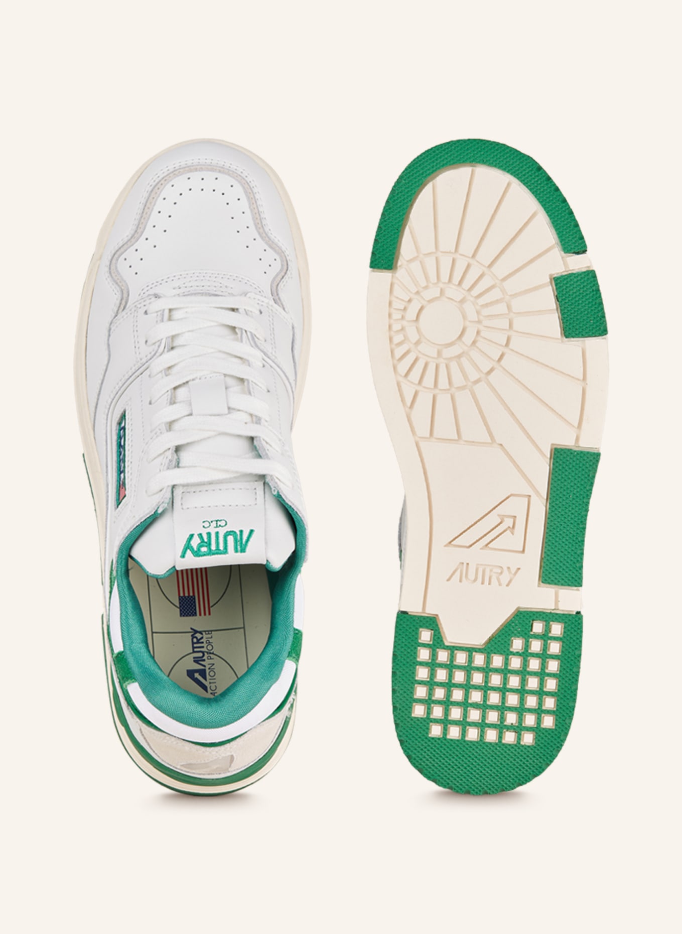 AUTRY Sneakers AUTRY CLC, Color: WHITE/ GREEN (Image 5)