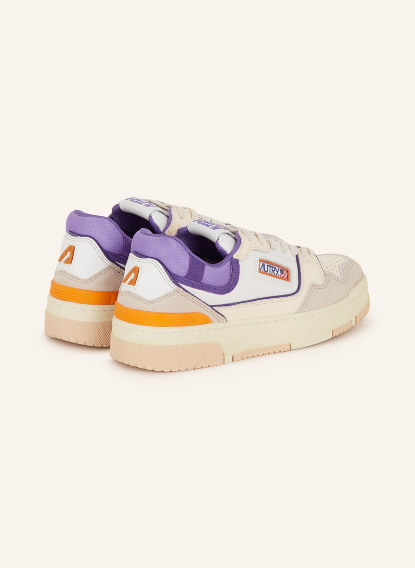AUTRY Sneakers ROOKIE LOW, Color: WHITE/ PURPLE/ BEIGE (Image 2)