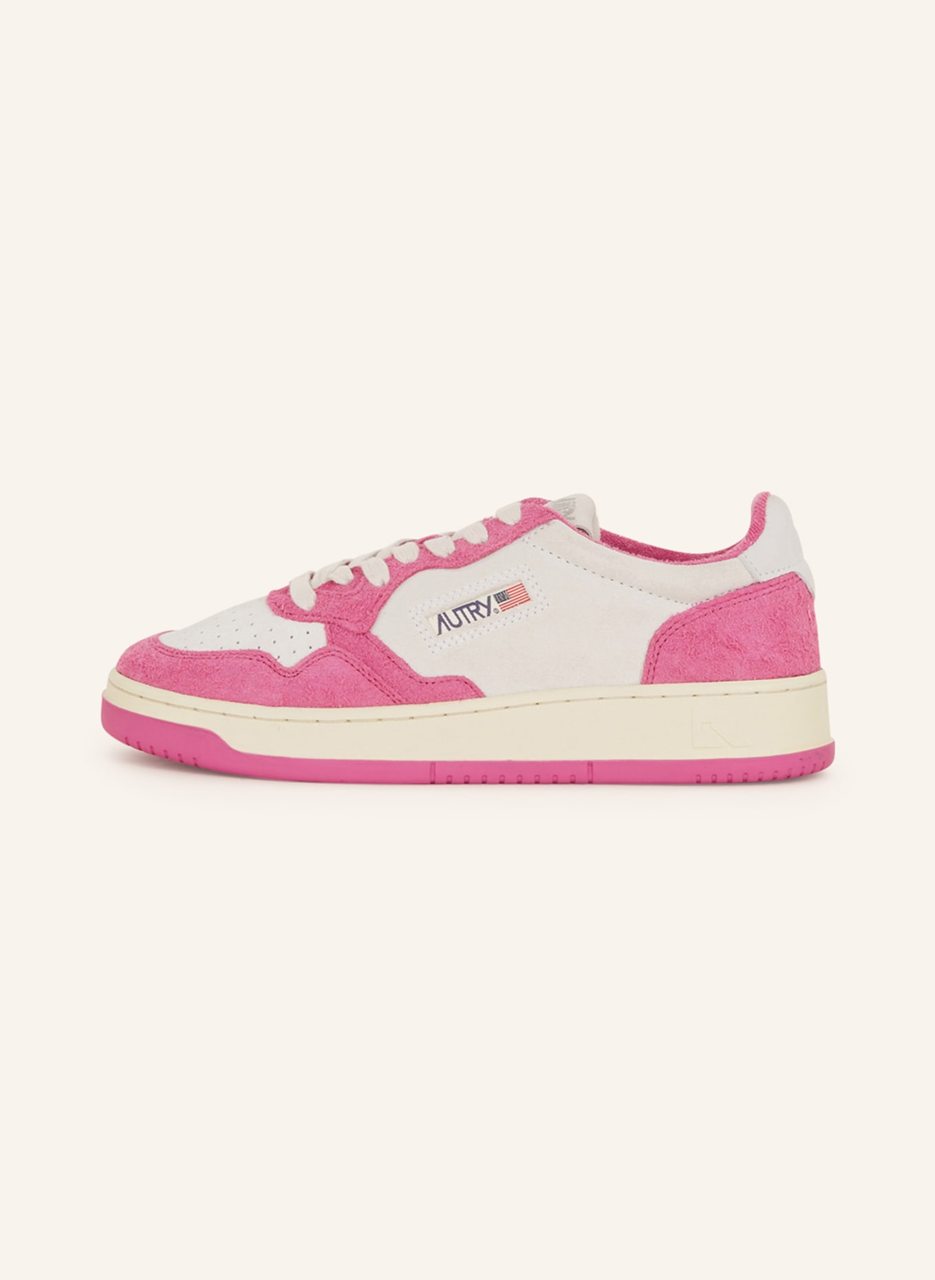 AUTRY MEDALIST LOW WB sneaker, Color: LIGHT GRAY/ PINK (Image 4)