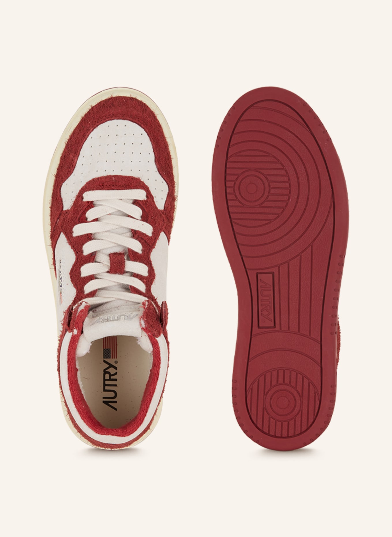 AUTRY High-top sneakers MEDALIST, Color: CREAM/ DARK RED (Image 5)