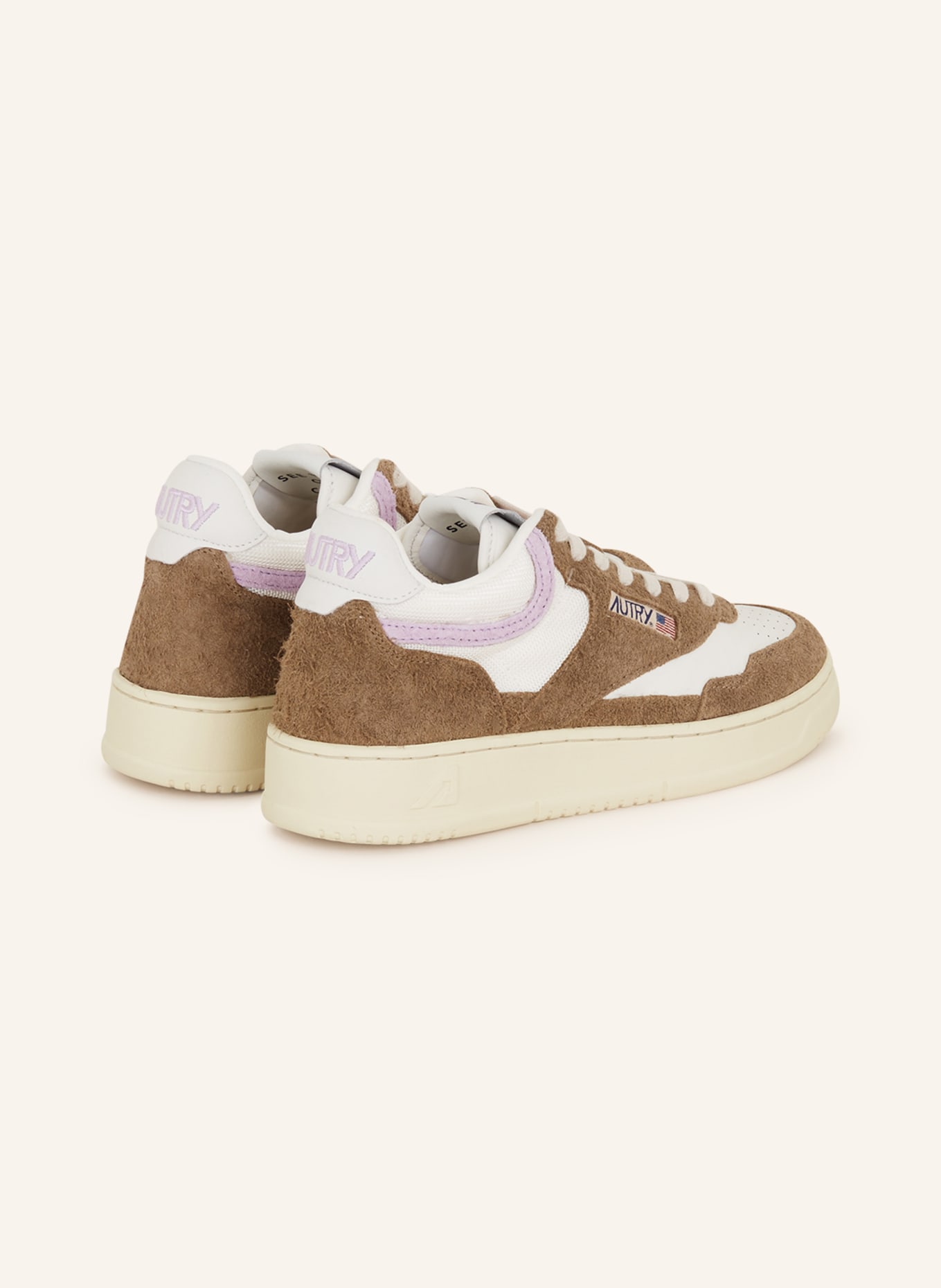 AUTRY Sneakers OPEN, Color: WHITE/ LIGHT PURPLE/ BROWN (Image 2)
