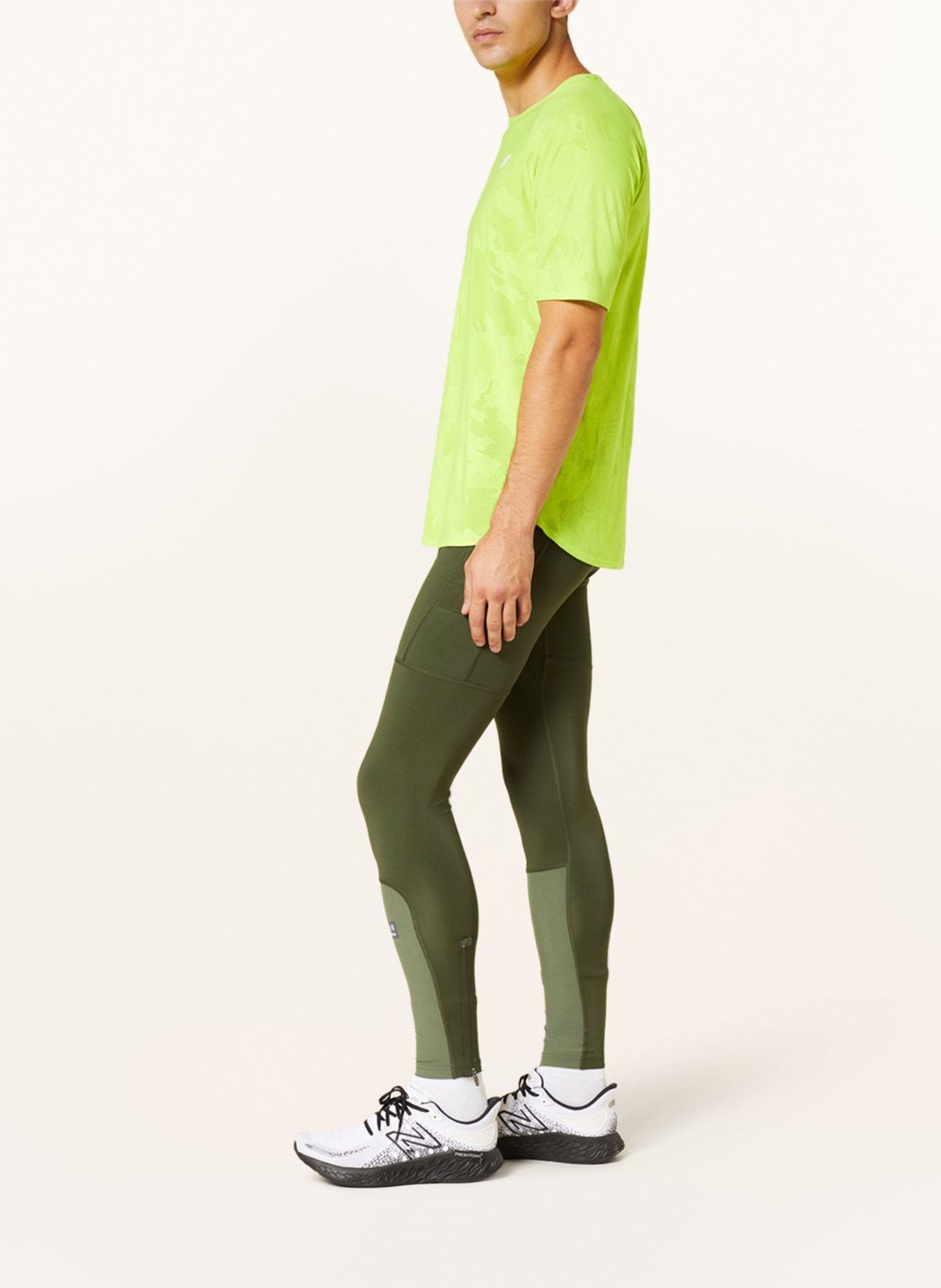 new balance Running tights IMPACT RUN AT, Color: DARK GREEN/ LIGHT GREEN (Image 4)