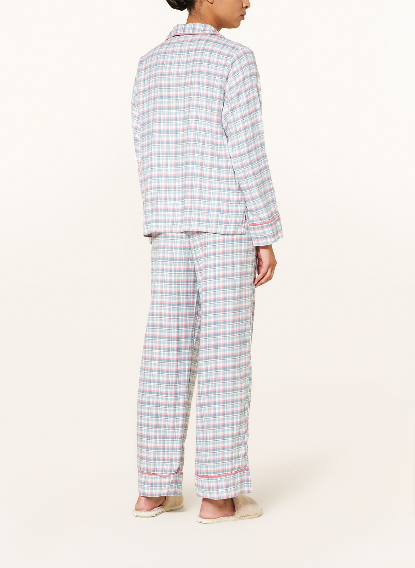 DKNY Flannel pajamas, Color: BLUE/ PINK/ WHITE (Image 3)