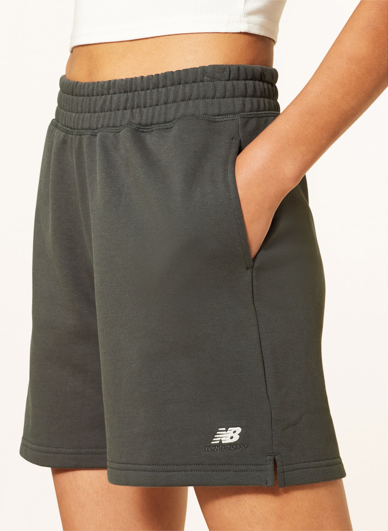 new balance Sweat shorts ESSENTIALS PREMIUM, Color: DARK GRAY (Image 5)