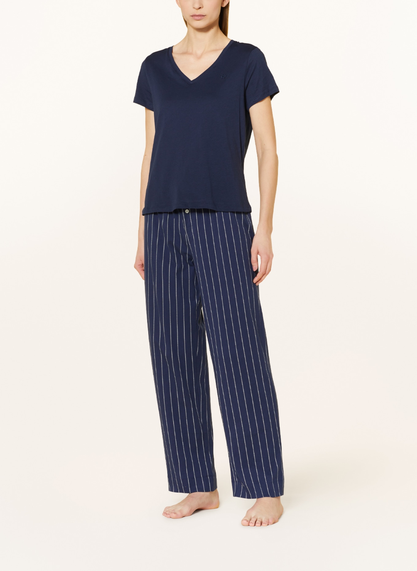 LAUREN RALPH LAUREN Pajama shirt, Color: DARK BLUE (Image 2)