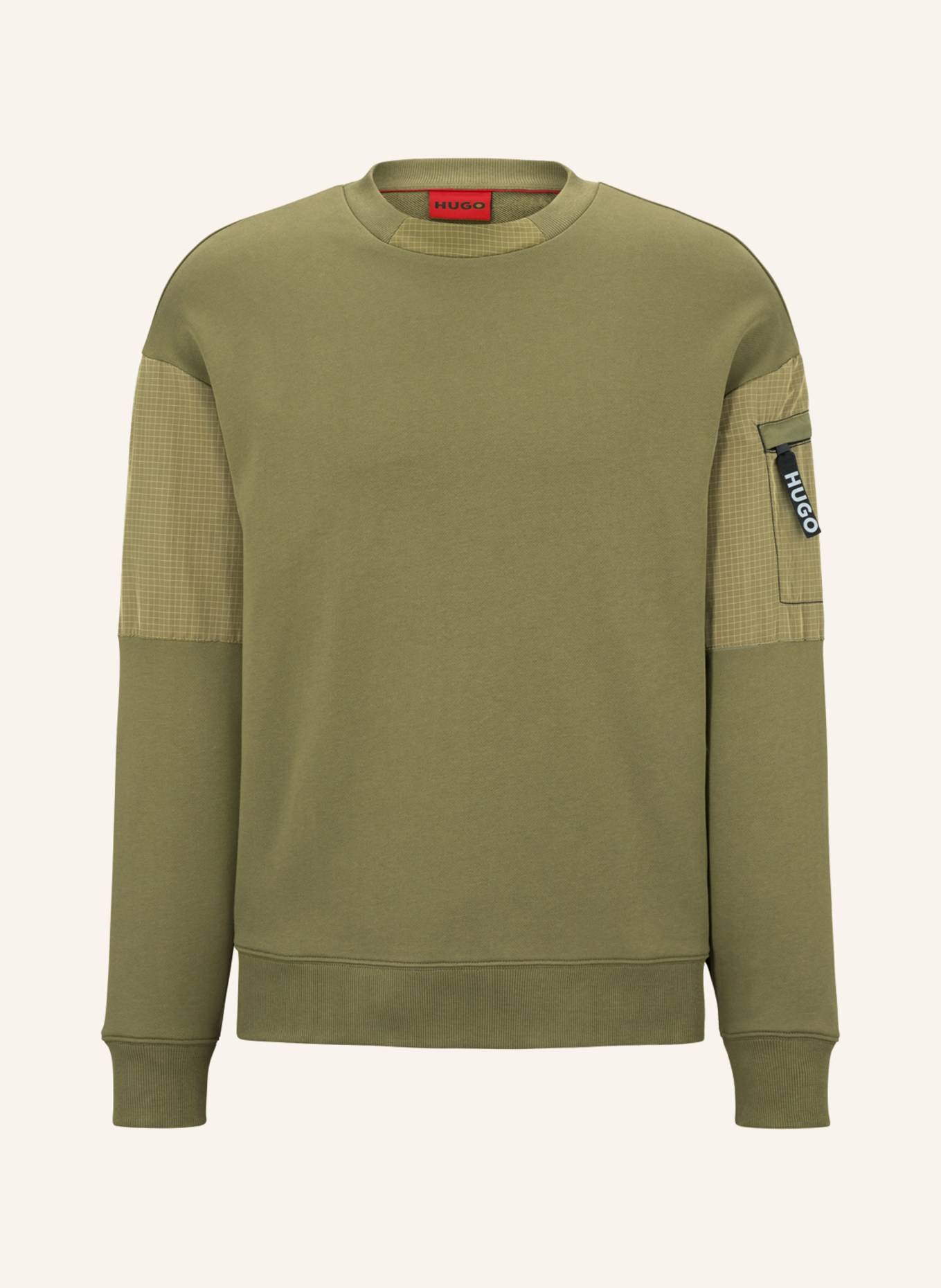 HUGO Sweatshirt DASTAGNO, Color: OLIVE (Image 1)