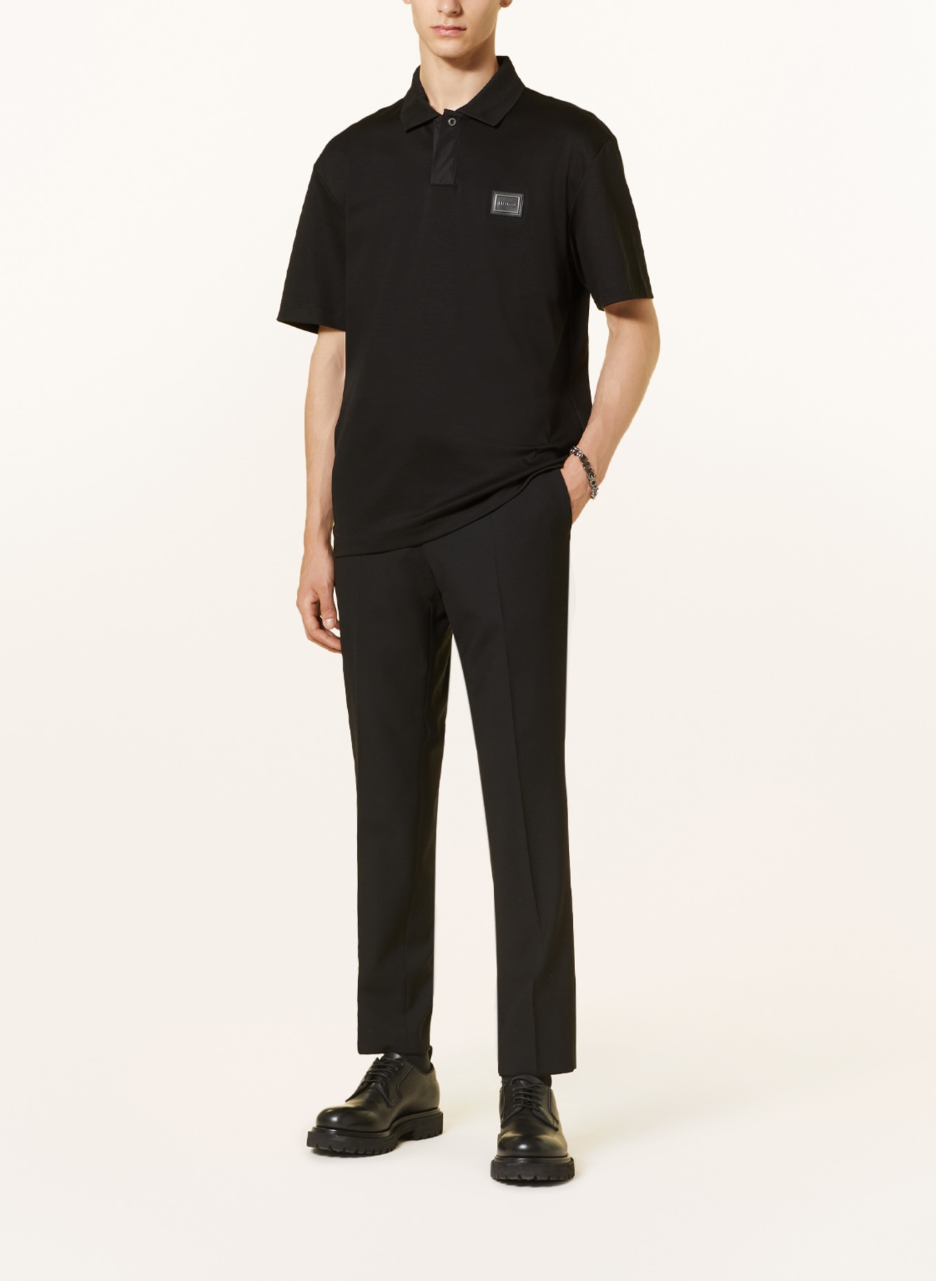HUGO Jersey-Poloshirt DAGROS Regular Fit, Farbe: SCHWARZ (Bild 2)