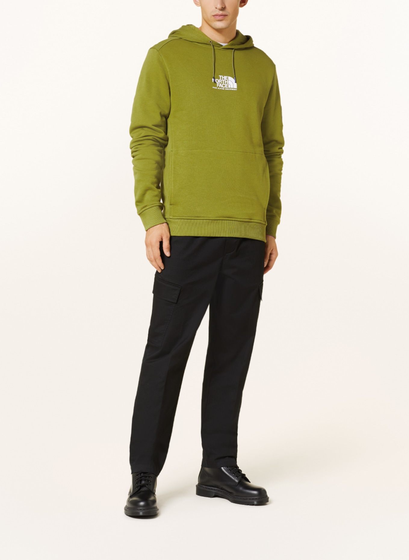 THE NORTH FACE Hoodie FINE ALPINE, Color: LIGHT GREEN (Image 2)