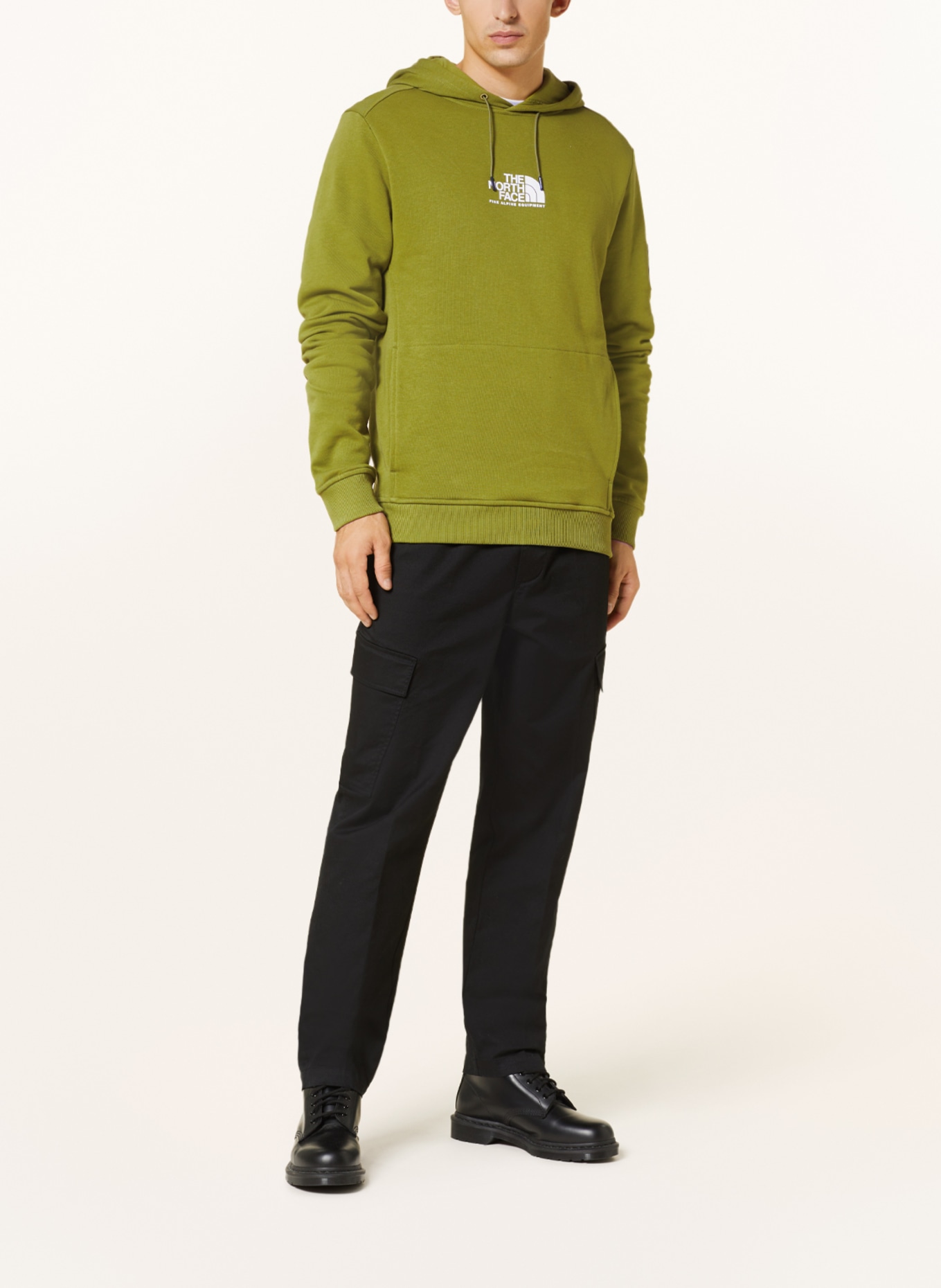Khaki green north face hoodie hotsell