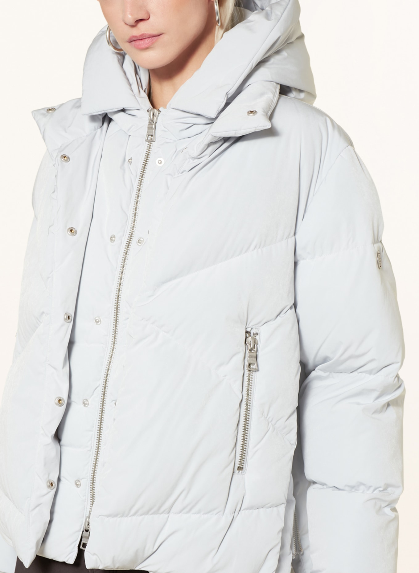 BLONDE No.8 Quilted jacket SIA, Color: LIGHT GRAY (Image 6)