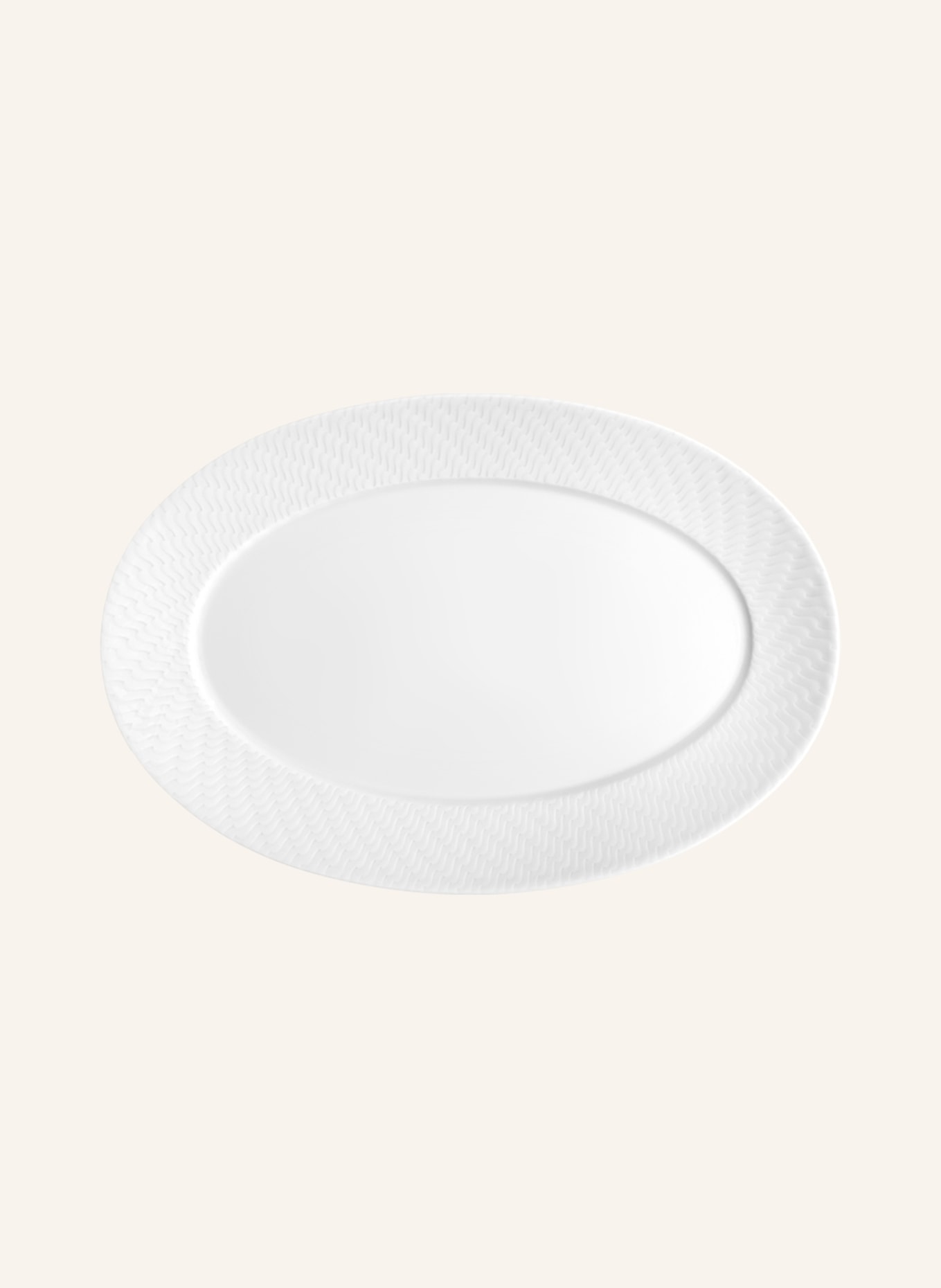 MEISSEN PORZELLAN-MANUFAKTUR Serving platter N°41 WELLENSPIEL RELIEF, Color: WHITE/ BEIGE/ LIGHT BLUE (Image 1)