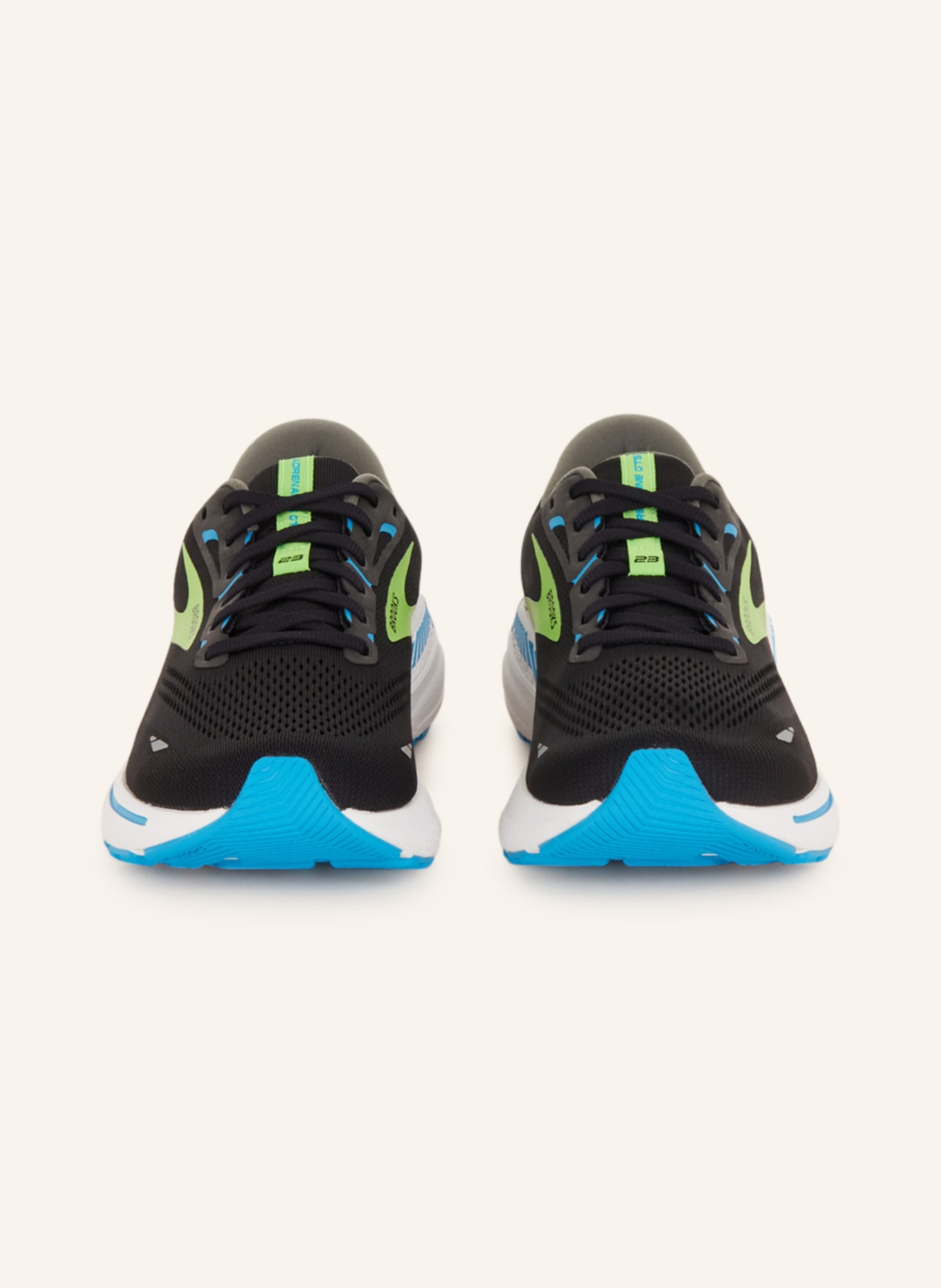 BROOKS Running shoes ADRENALINE GTS 23, Color: BLACK/ LIGHT GREEN/ LIGHT BLUE (Image 3)