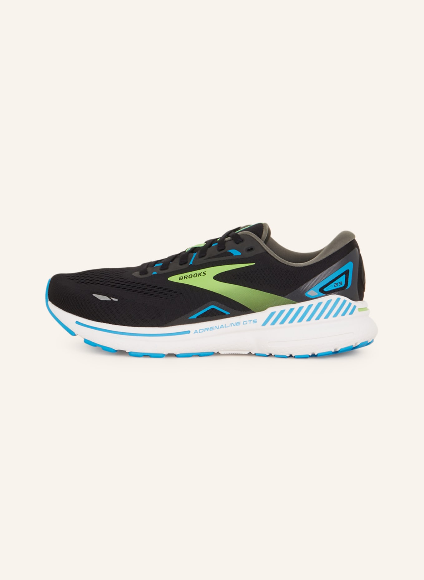 BROOKS Running shoes ADRENALINE GTS 23, Color: BLACK/ LIGHT GREEN/ LIGHT BLUE (Image 4)