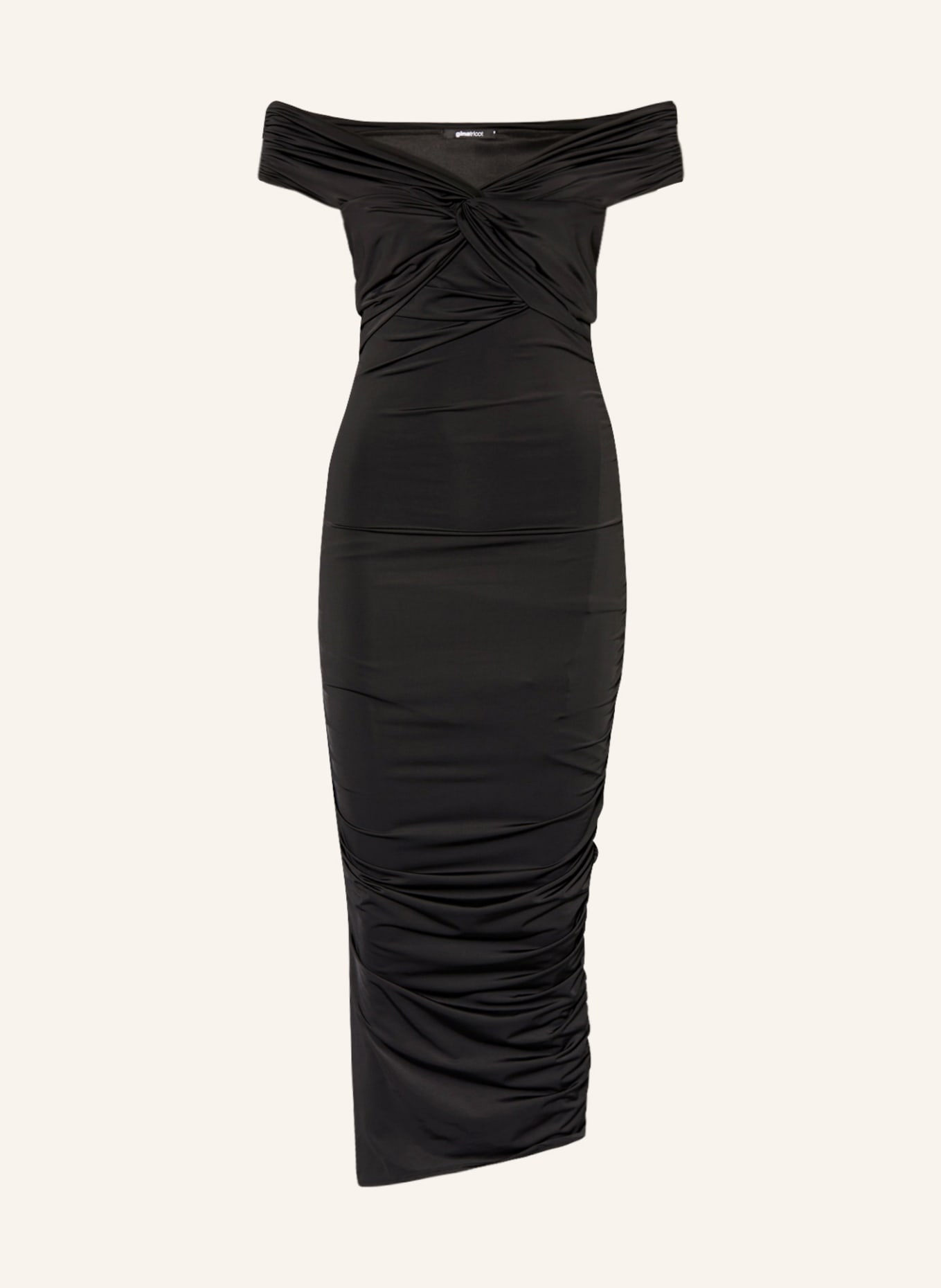 gina tricot Off-Shoulder-Kleid aus Jersey, Farbe: SCHWARZ (Bild 1)