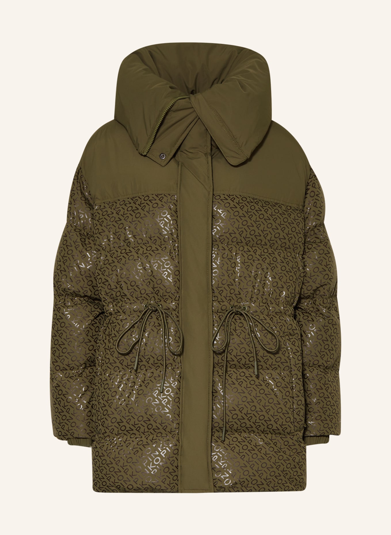 PINKO Quilted jacket CONVALIDA, Color: OLIVE/ BLACK (Image 1)