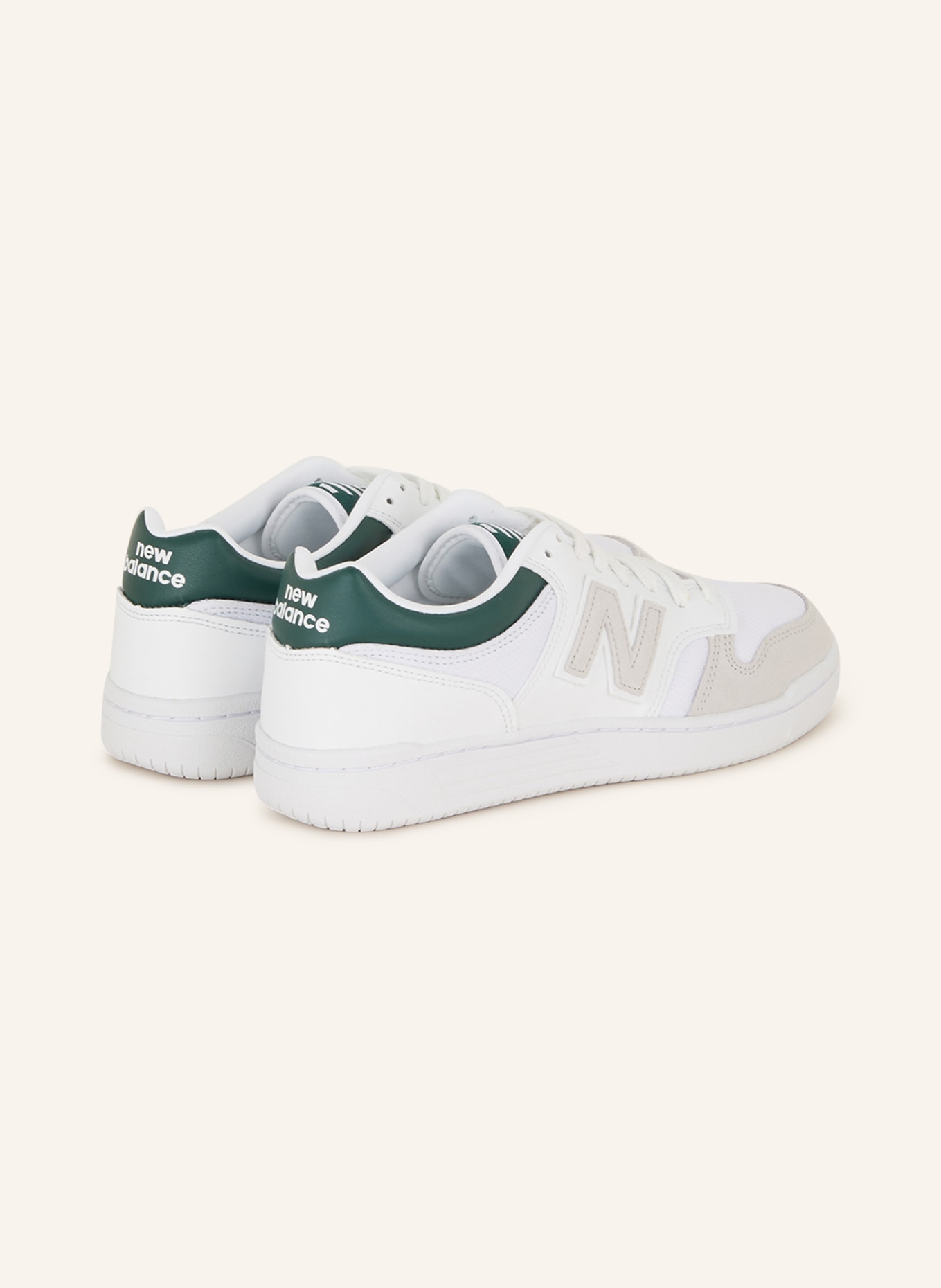 new balance Sneakers 480, Color: WHITE/ GREEN/ LIGHT GRAY (Image 2)