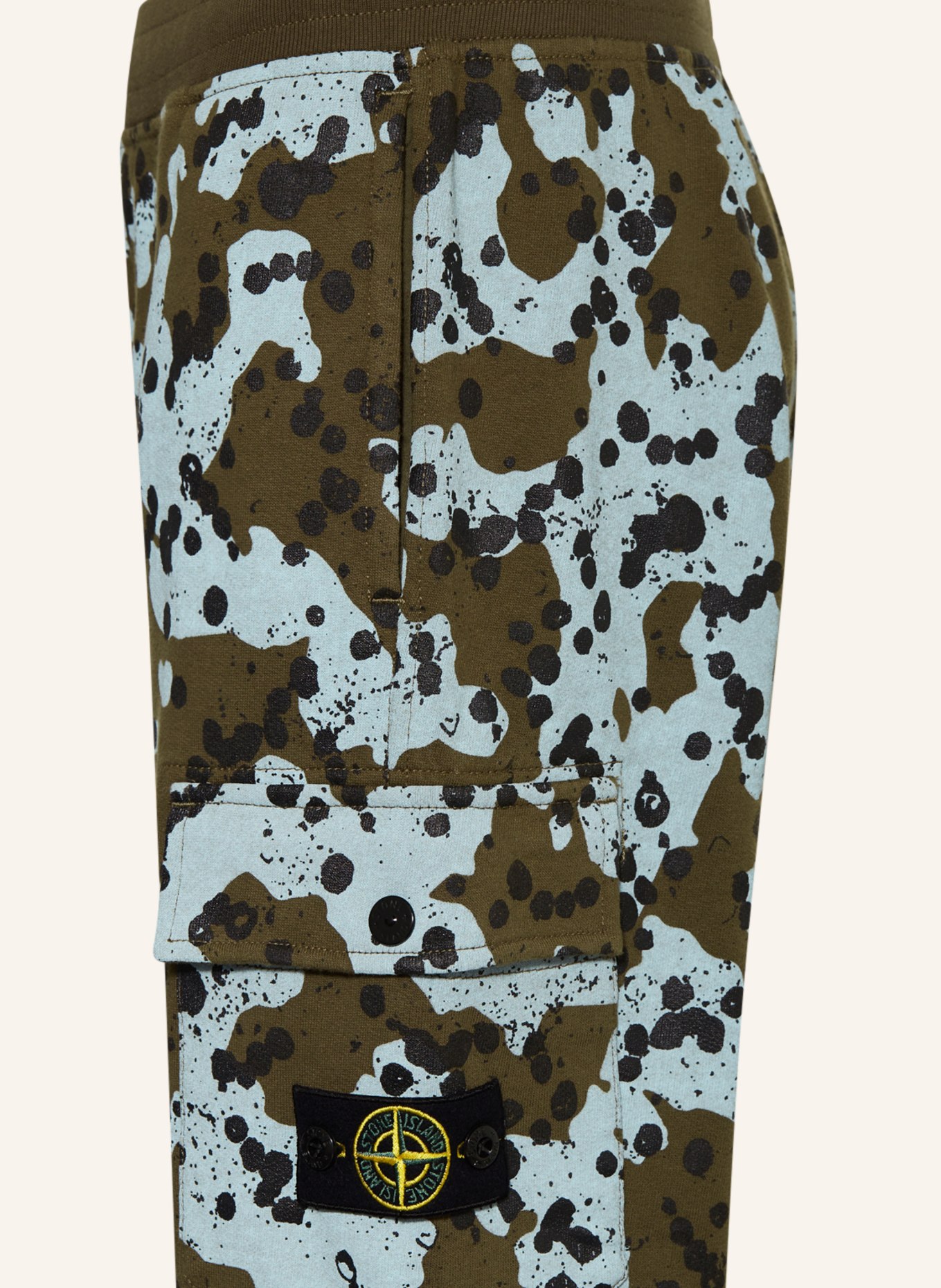 STONE ISLAND JUNIOR Sweatpants, Farbe: OLIV/ HELLBLAU/ SCHWARZ (Bild 3)