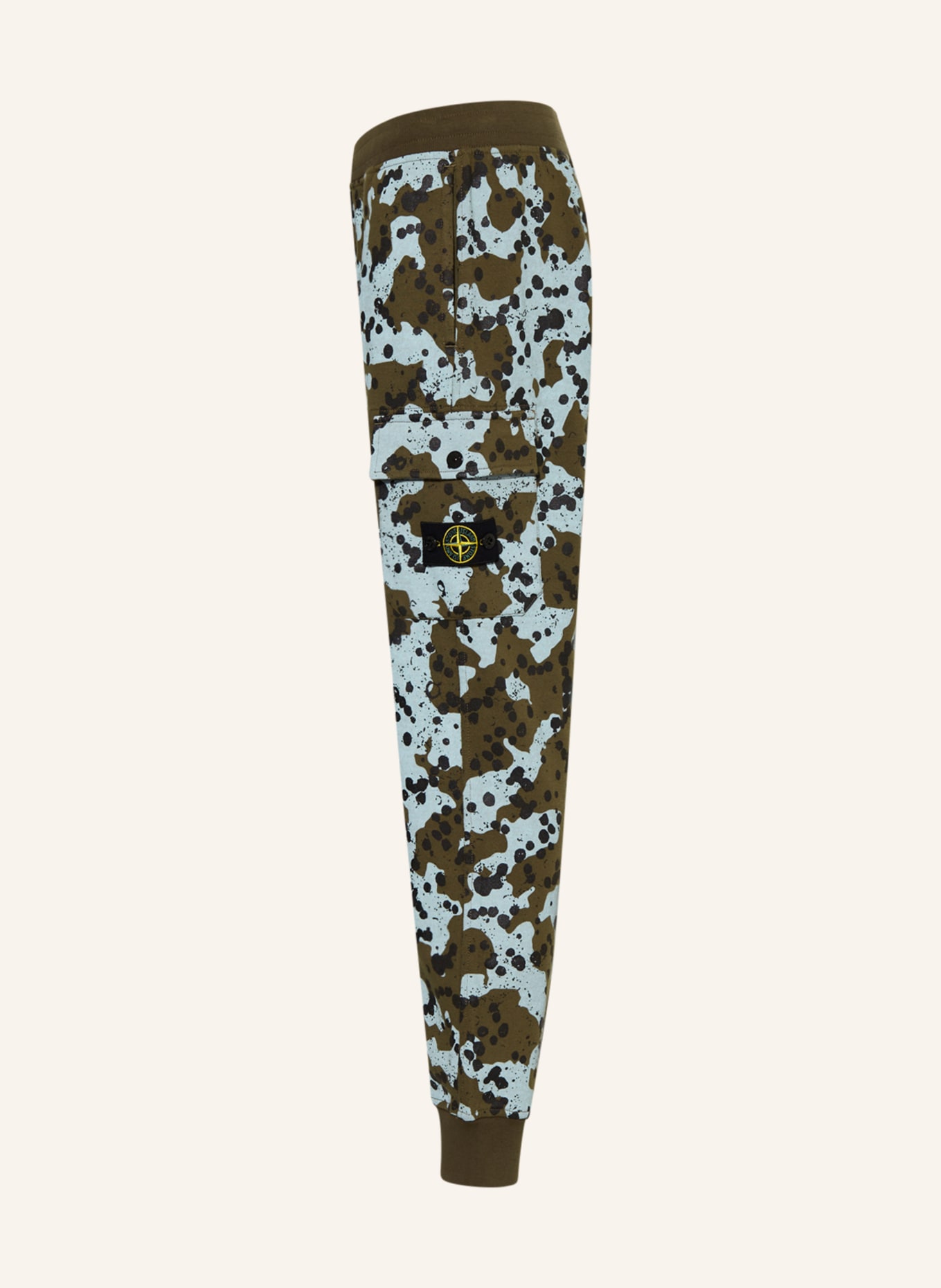 STONE ISLAND JUNIOR Sweatpants, Farbe: OLIV/ HELLBLAU/ SCHWARZ (Bild 4)