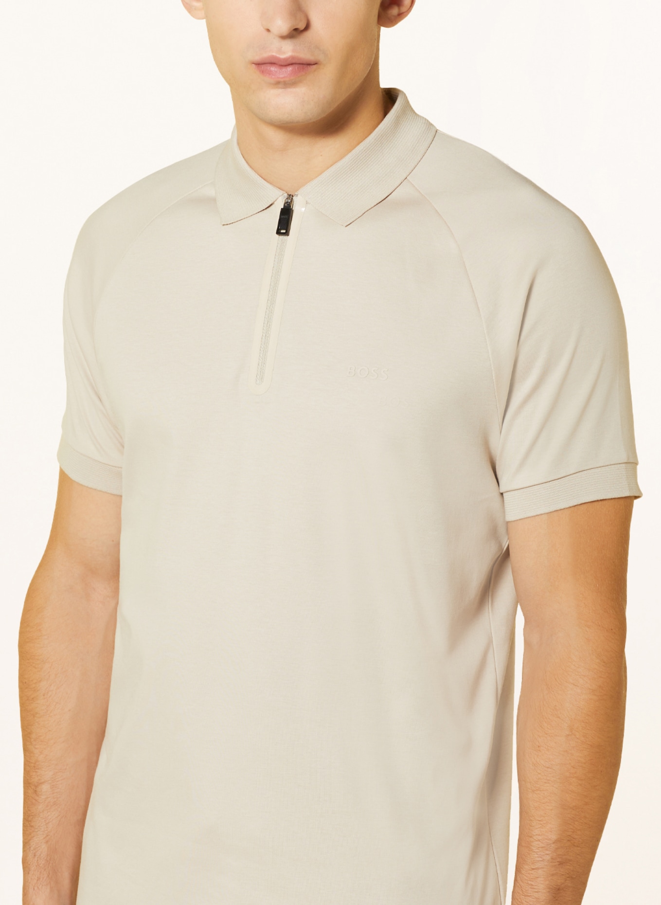 BOSS Jersey polo shirt PHILIX regular fit, Color: BEIGE (Image 4)