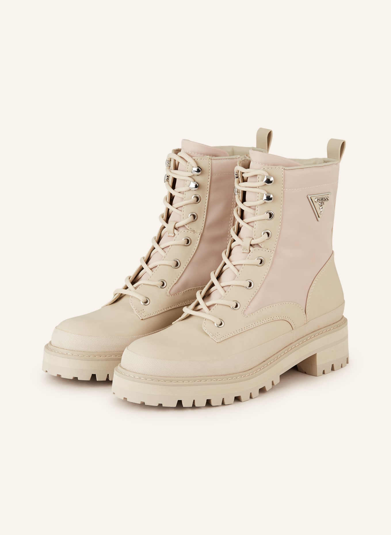 GUESS Lace-up boots BADA, Color: CREAM (Image 1)