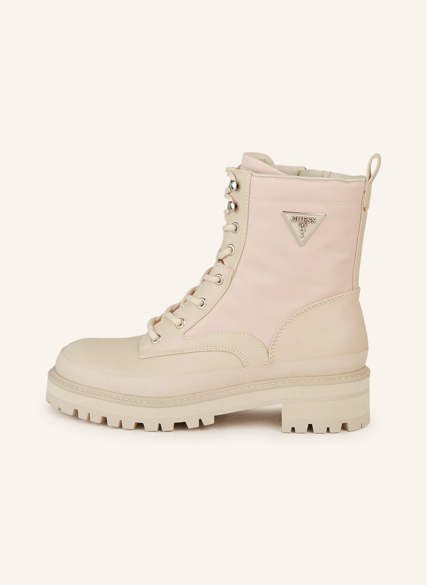 GUESS Lace-up boots BADA, Color: CREAM (Image 4)