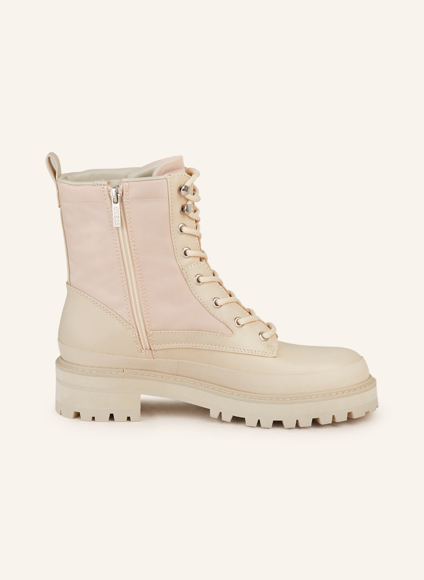 GUESS Lace-up boots BADA, Color: CREAM (Image 5)