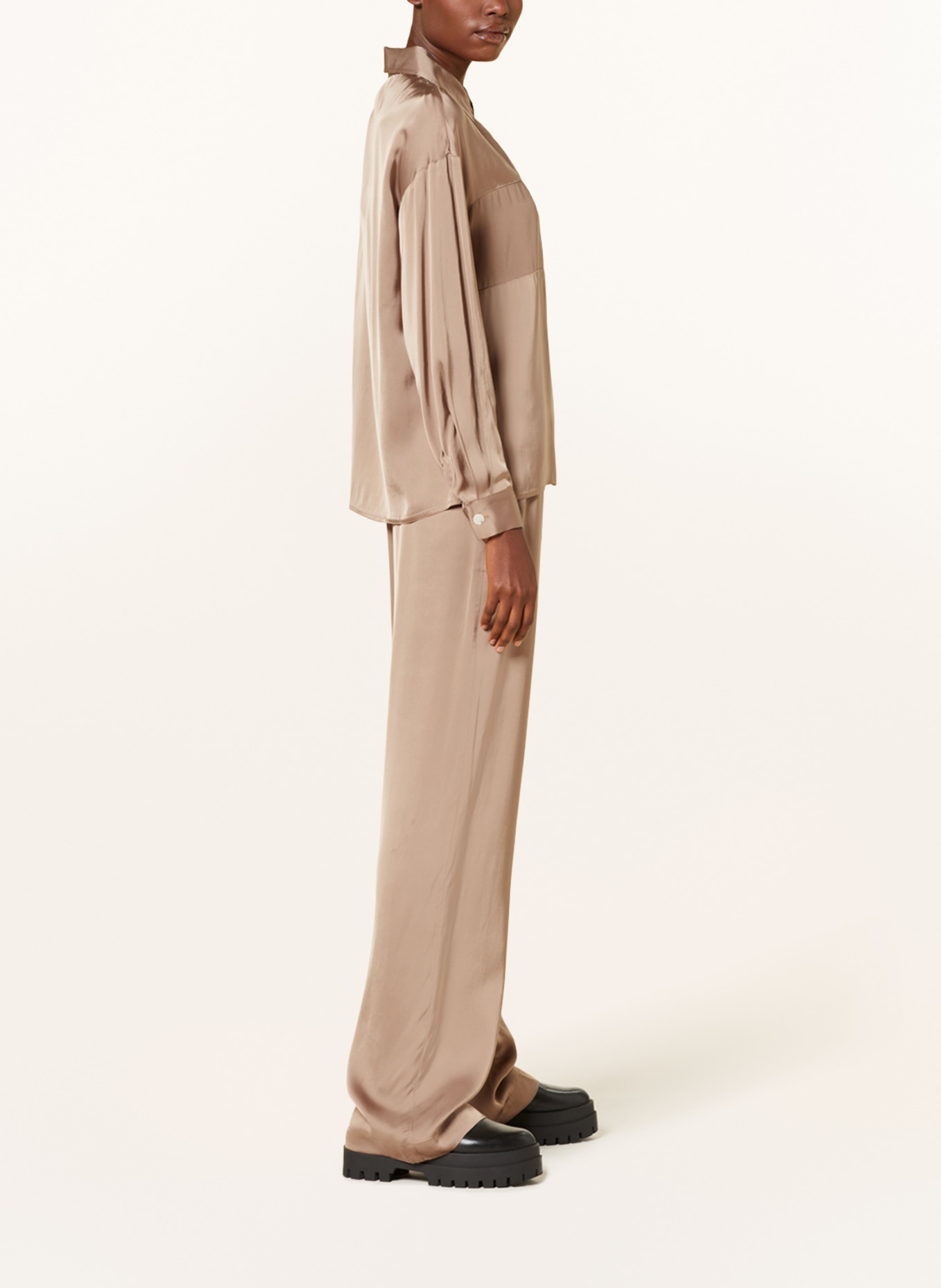 CLOSED Wide leg trousers WINONA, Color: LIGHT BROWN (Image 4)