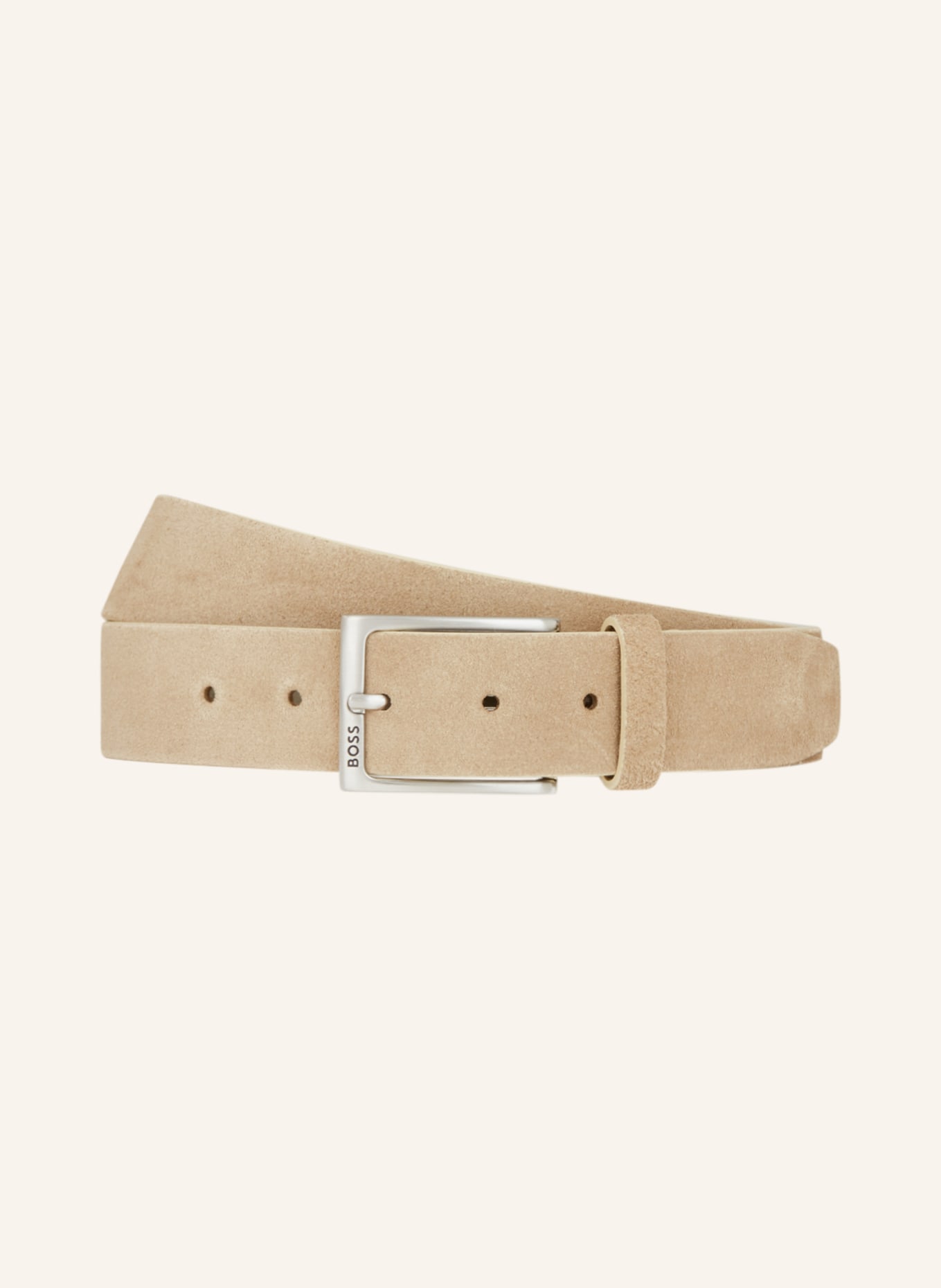 BOSS Leather belt EMAN, Color: BEIGE (Image 1)