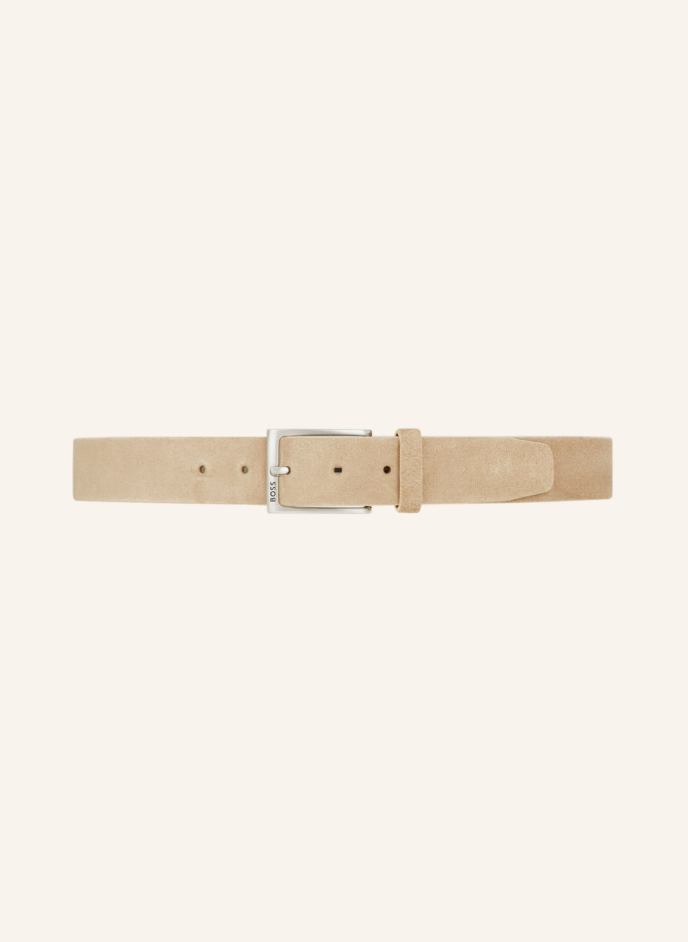 BOSS Leather belt EMAN, Color: BEIGE (Image 2)