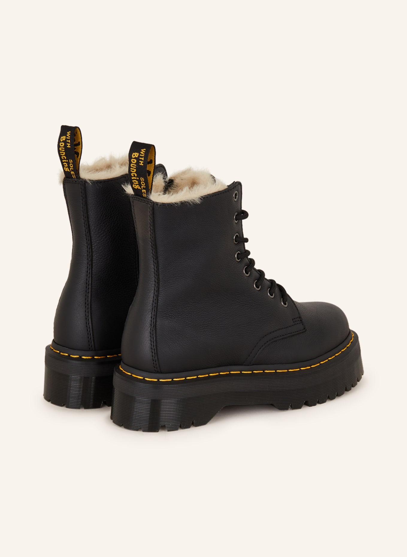 Dr. Martens Lace-up boots JADON with faux fur, Color: BLACK (Image 2)