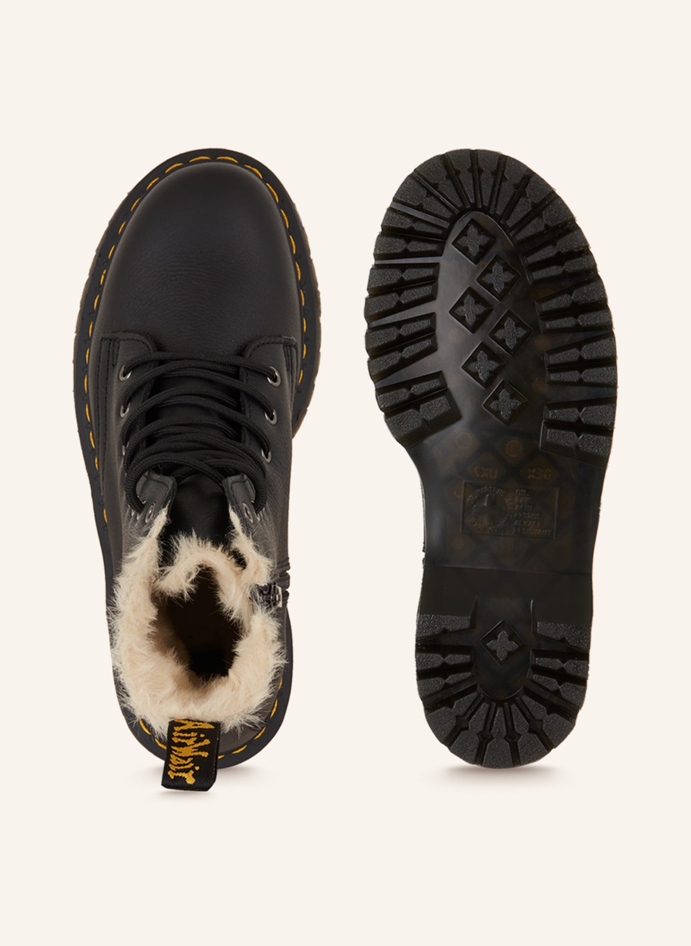 Dr. Martens Lace-up boots JADON with faux fur, Color: BLACK (Image 6)