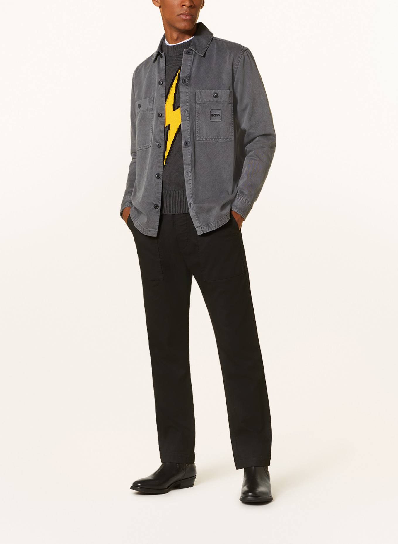 BOSS Jeans-Overshirt LOCKY, Farbe: GRAU (Bild 2)