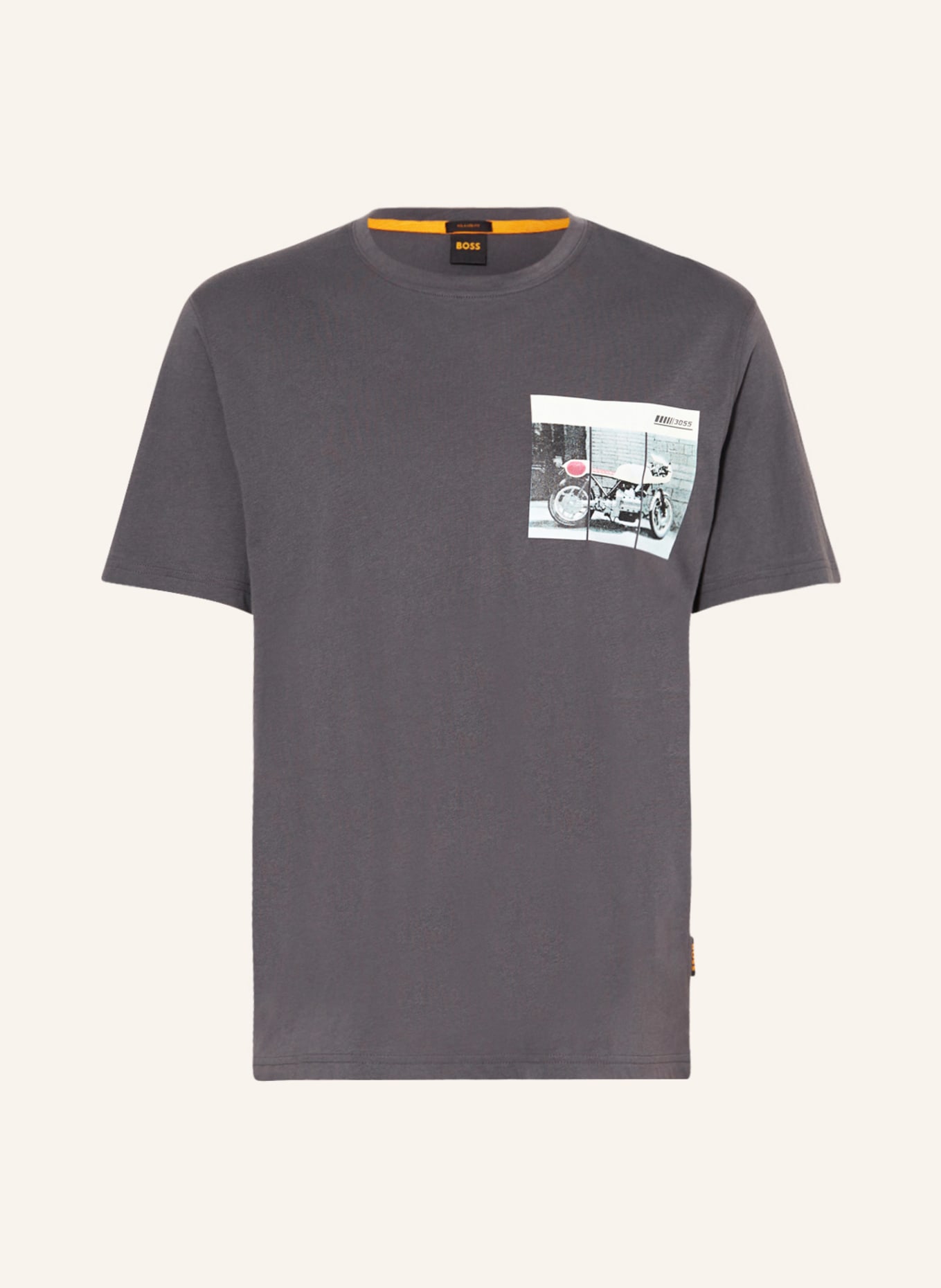 BOSS T-Shirt TEEMOTOR, Farbe: DUNKELGRAU (Bild 1)