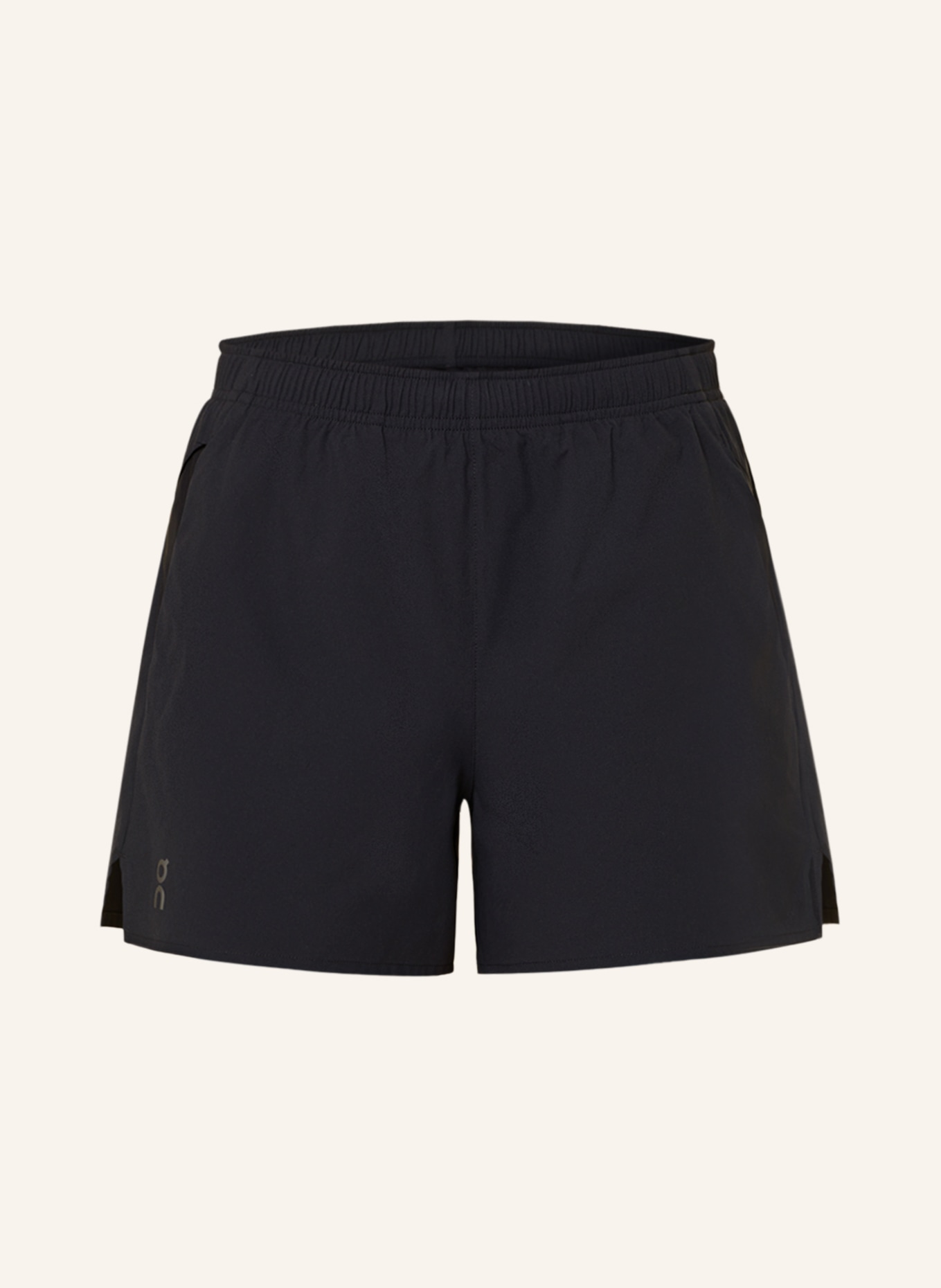 On 2-in-1 running shorts ESSENTIAL, Color: BLACK (Image 1)
