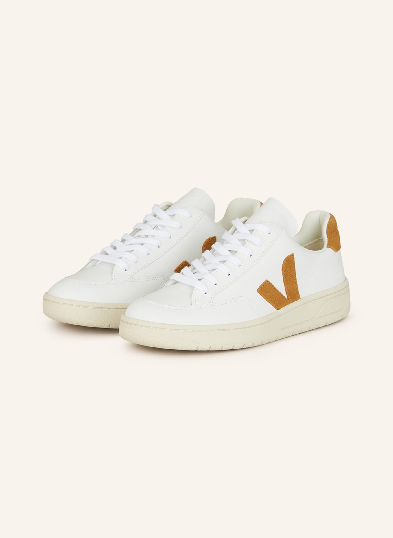 VEJA Sneakers V-12, Color: WHITE/ COGNAC (Image 1)