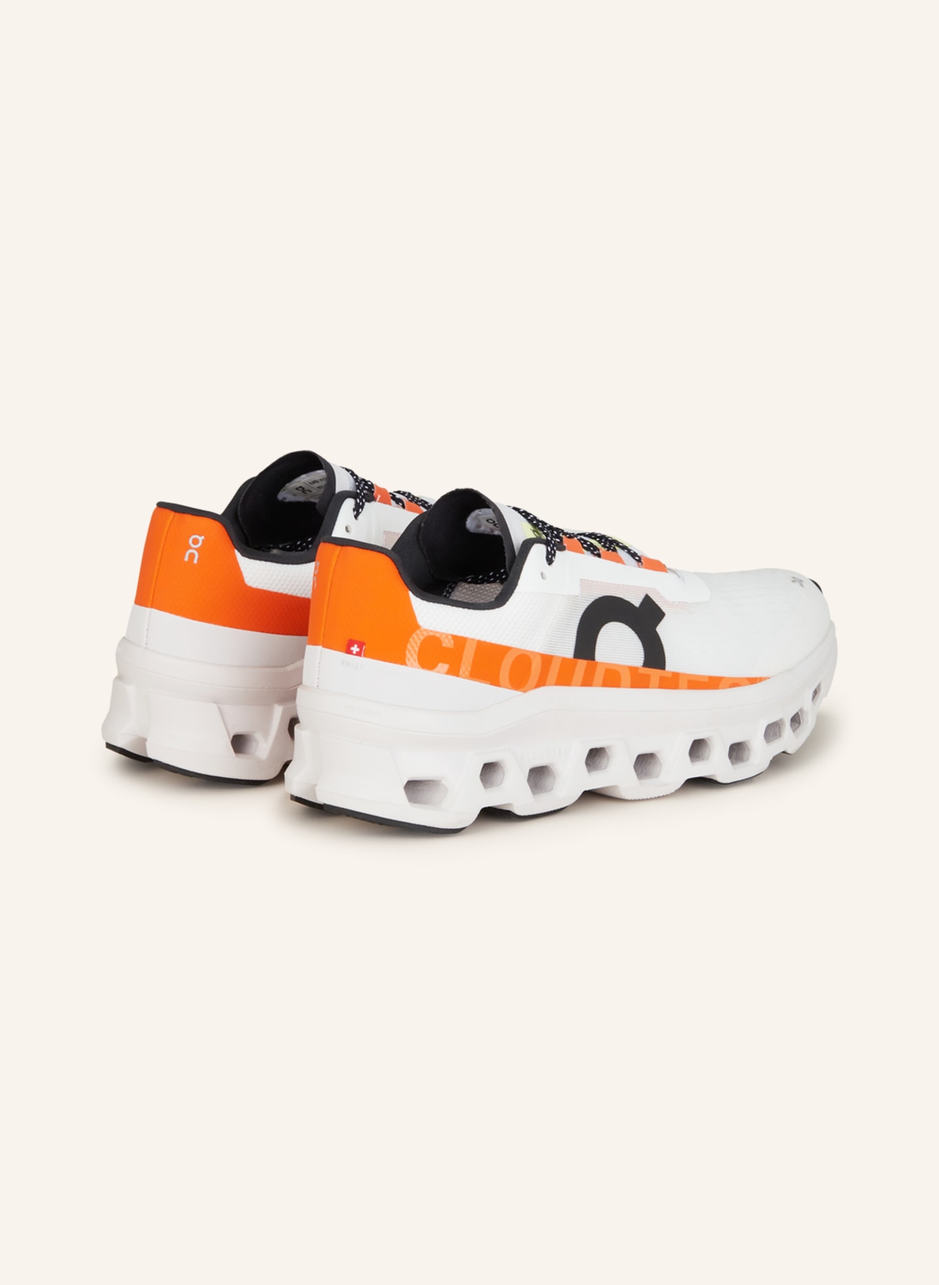 On Running shoes CLOUDMONSTER, Color: WHITE/ ORANGE/ DARK GRAY (Image 2)