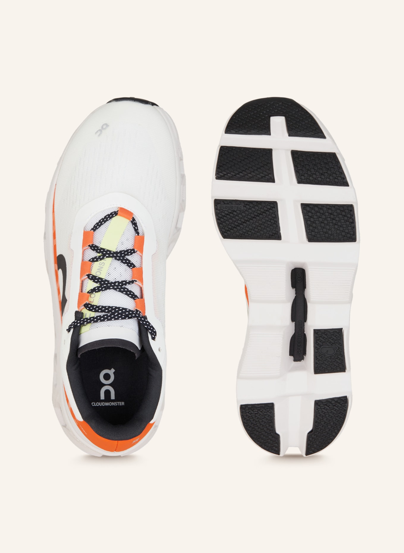 On Running shoes CLOUDMONSTER, Color: WHITE/ ORANGE/ DARK GRAY (Image 5)