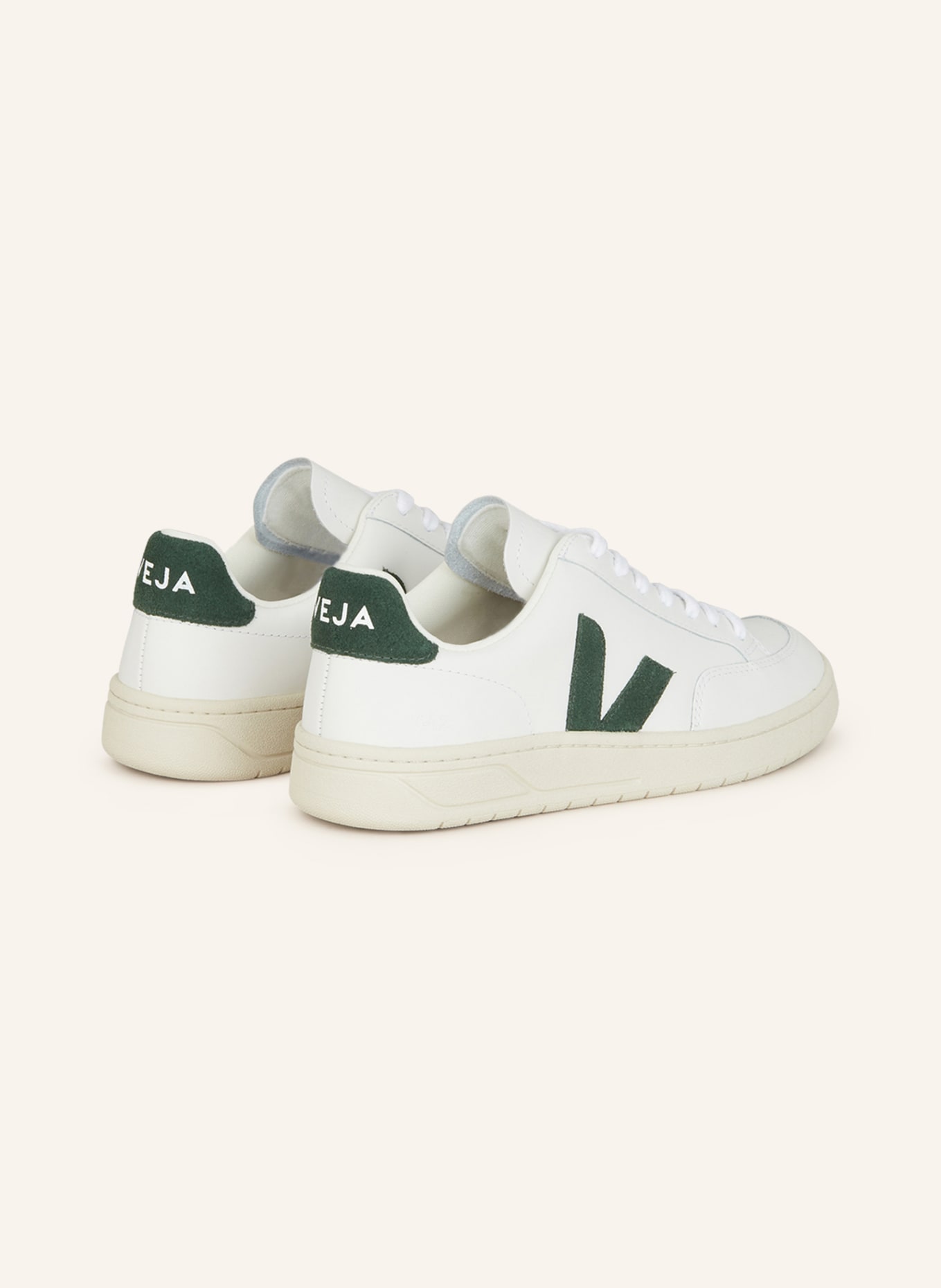 VEJA Sneakers V-12, Color: WHITE/ GREEN (Image 2)