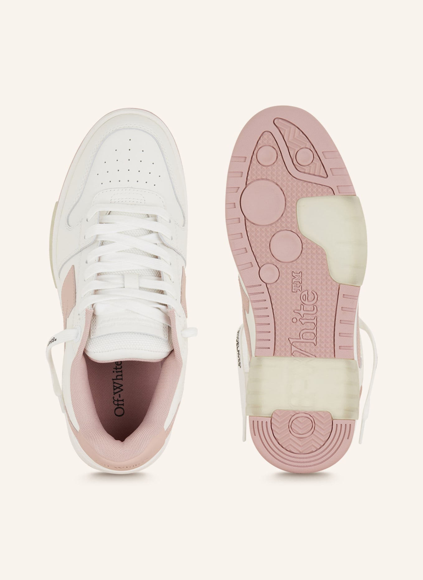 Off-White Sneakers OUT OF OFFICE, Color: WHITE/ PINK (Image 5)