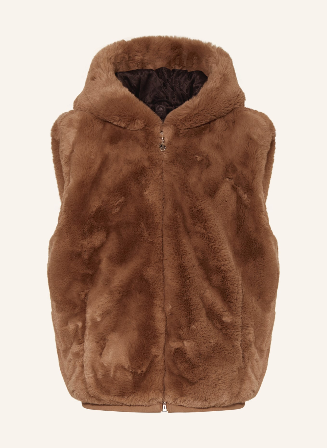 MOOSE KNUCKLES Faux fur vest STATE BUNNY, Color: BEIGE (Image 1)