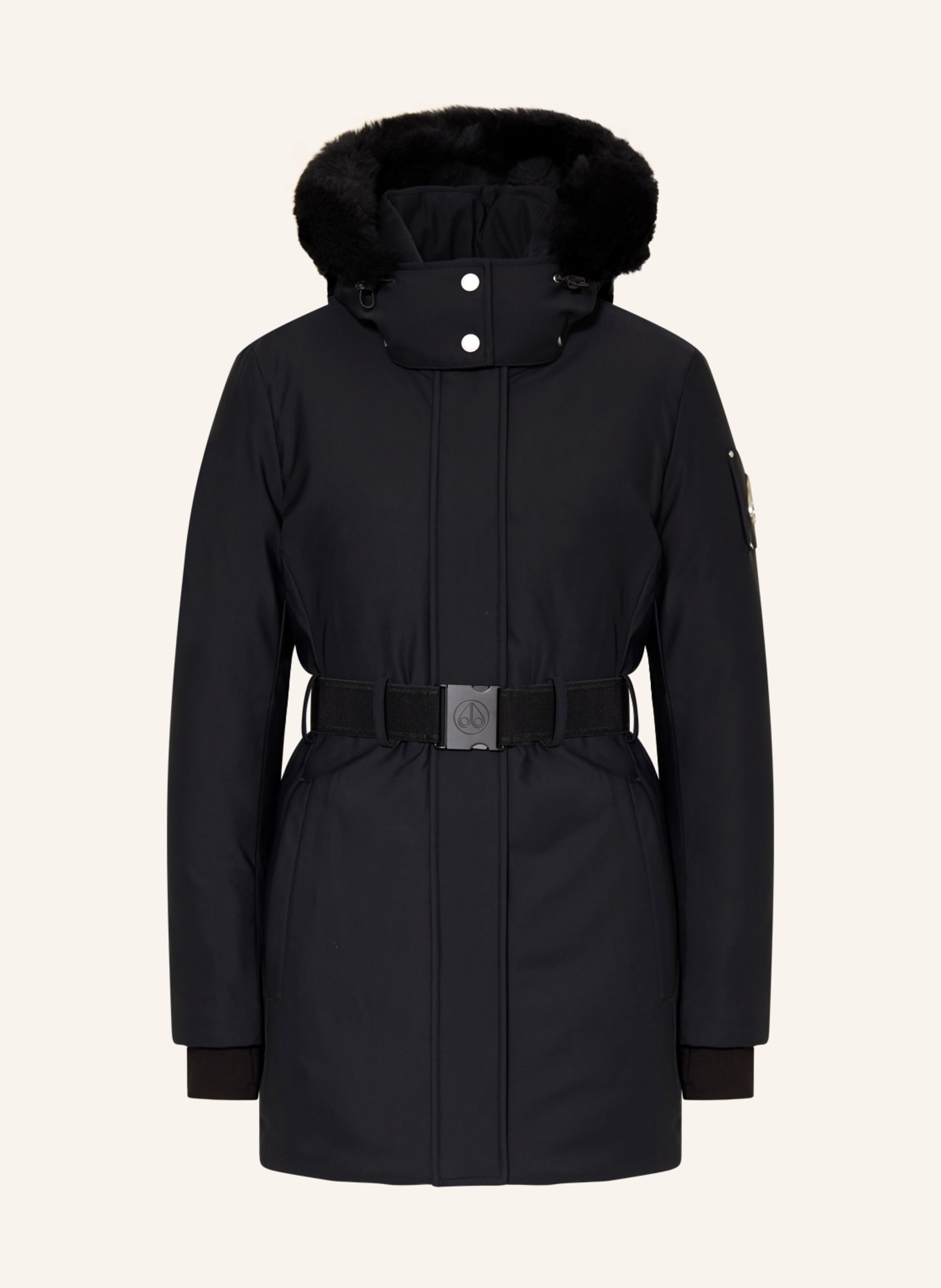 MOOSE KNUCKLES Down jacket ALPHARETTA with detachable hood, Color: BLACK (Image 1)