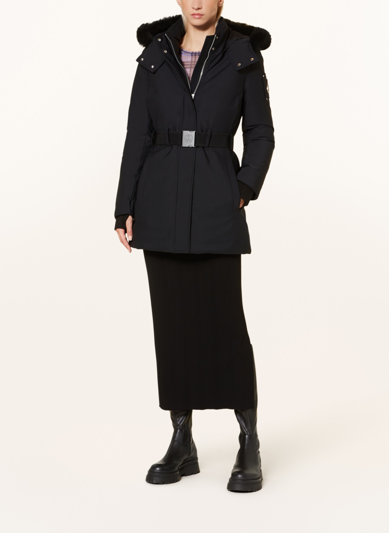 MOOSE KNUCKLES Down jacket ALPHARETTA with detachable hood, Color: BLACK (Image 2)